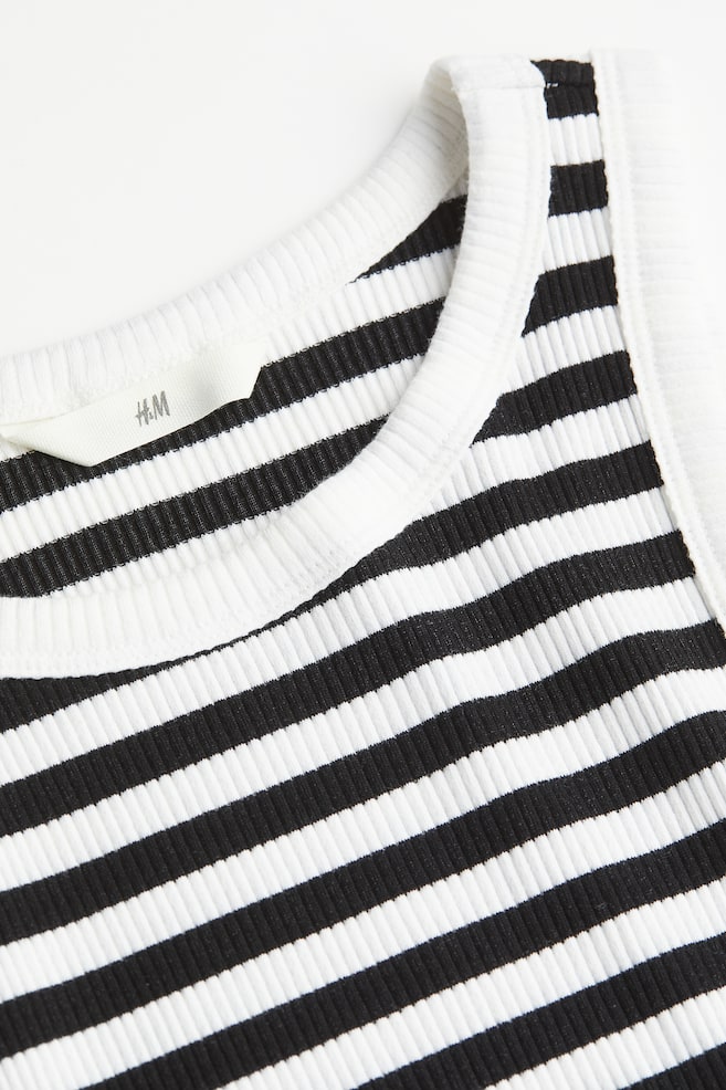 Ribbed vest top - White/Black striped/White/Seashell/White/Red striped/White/Yellow striped/dc/dc - 4