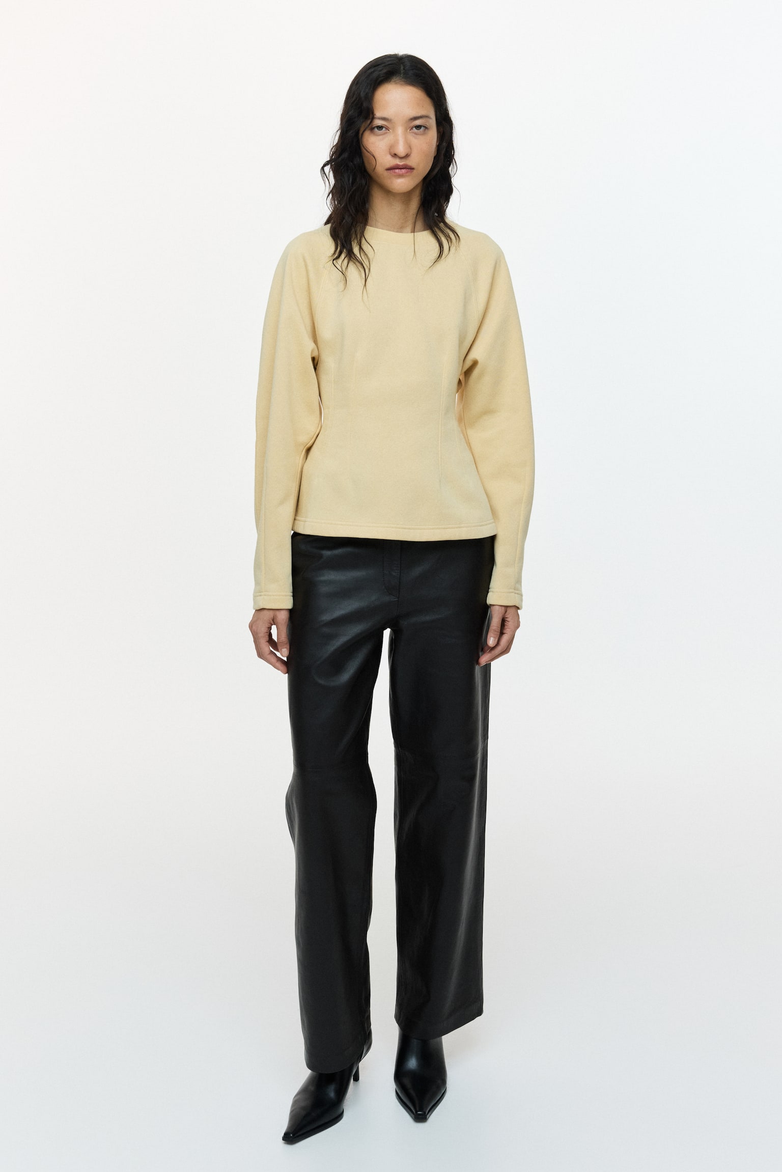 Waisted sweatshirt - Beige/Cream/Dark mole - 4