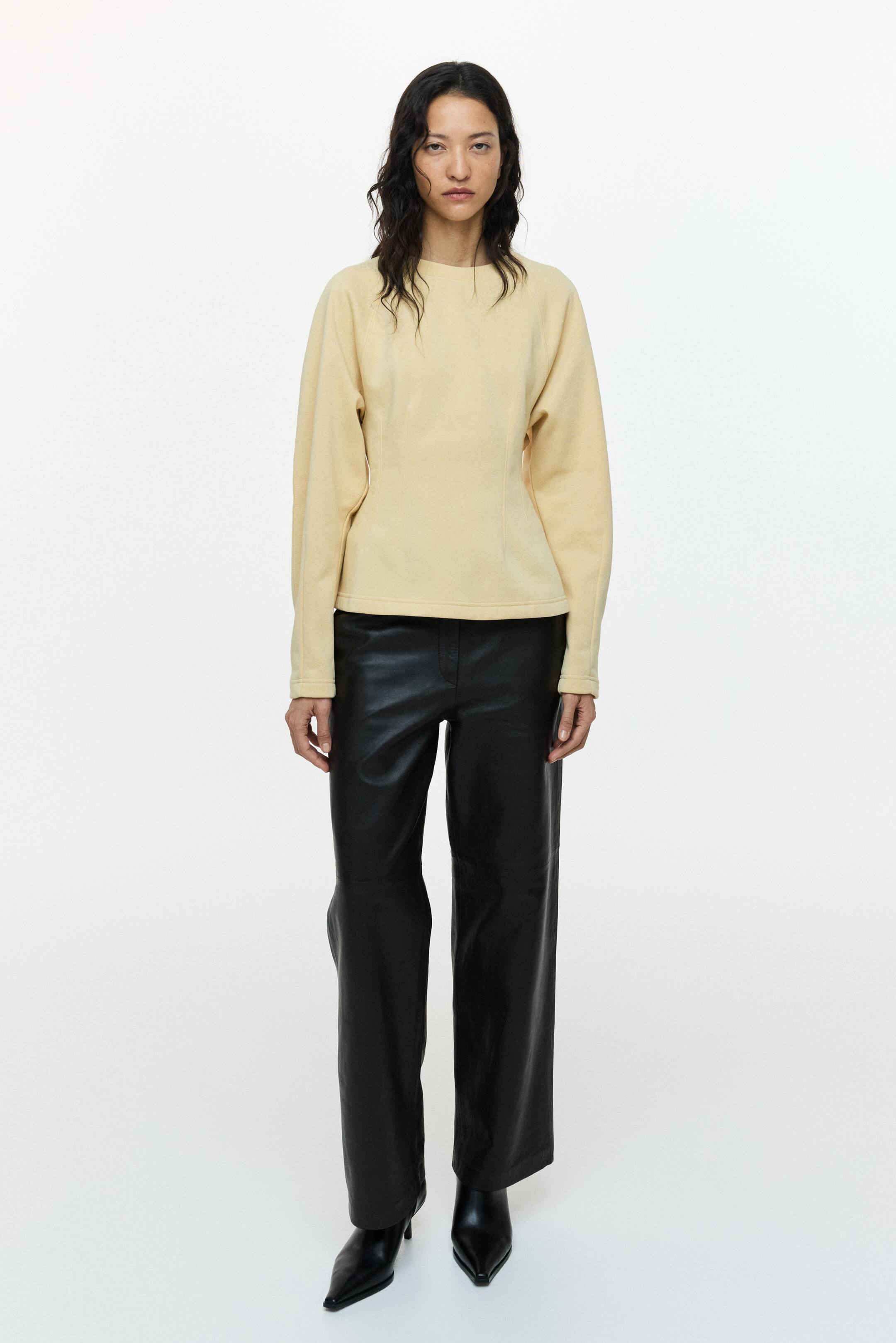 Ampliar la imagen: Sudadera con cintura ajustada - Beige - Ladies | H&M MX 2