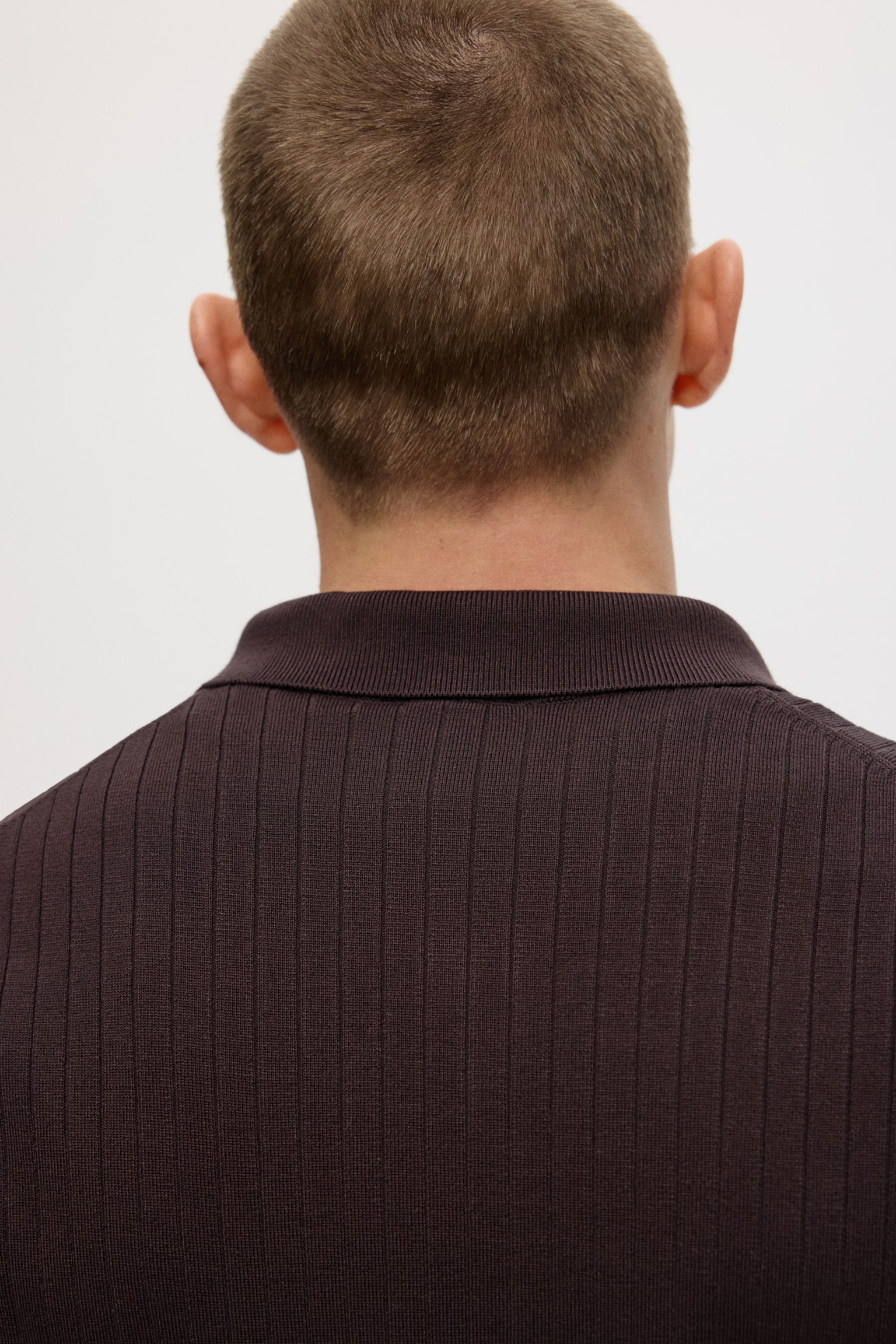 חולצת פולו Slim Fit - חום כהה/קרם/כחול כהה/אפור - 4