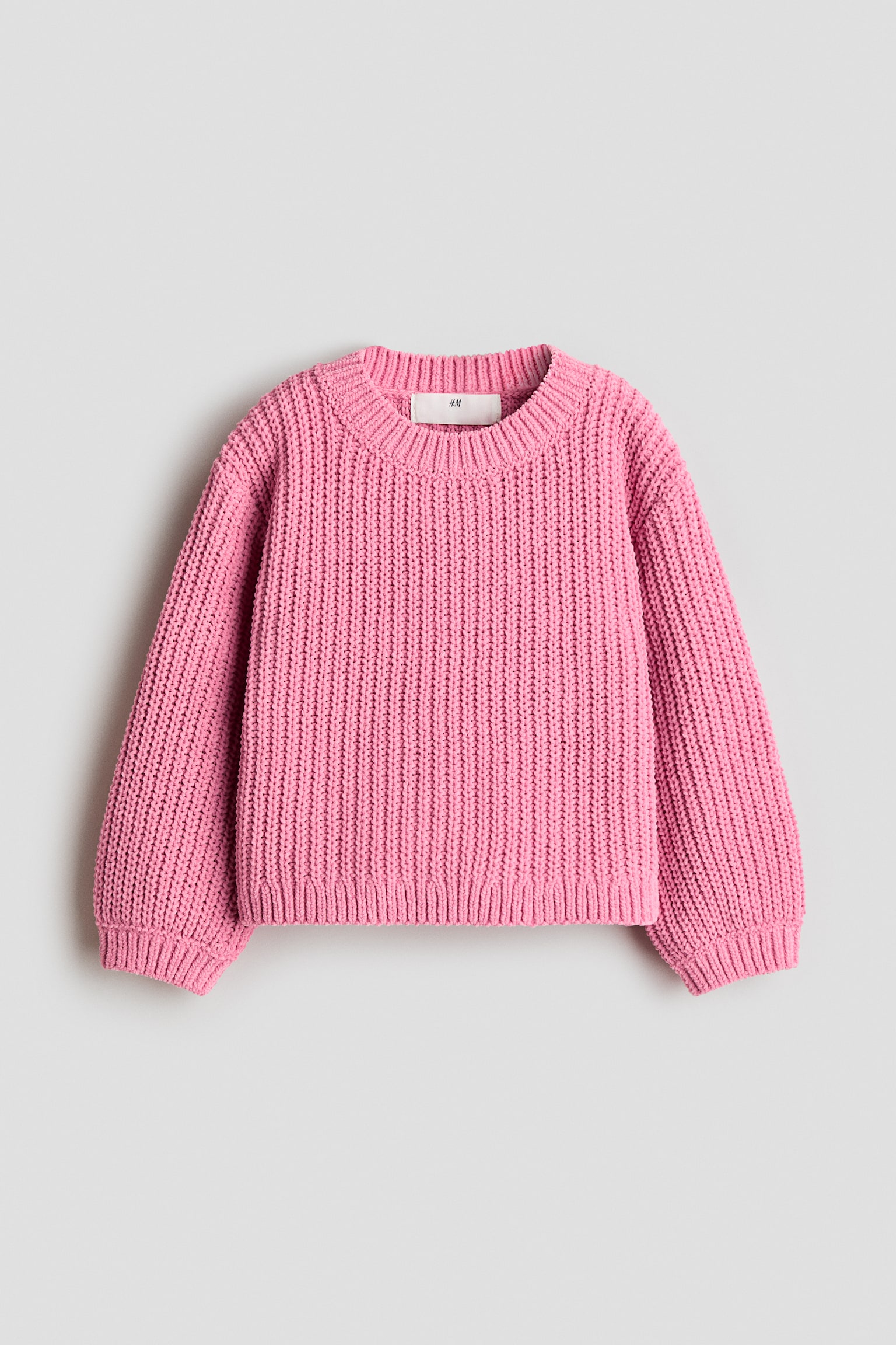 Chenille-knit jumper - Pink/Light turquoise/Cream