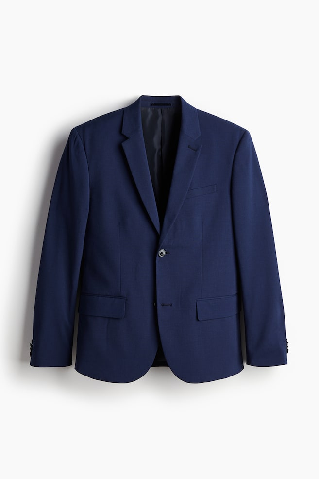Skinny Fit Single-Breasted Jacket - Dark blue/Dark gray/Navy blue - 1