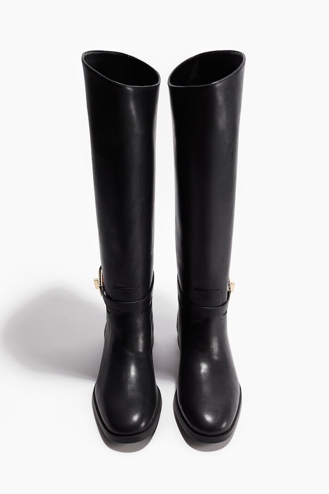Strap-detail boots-Black - 2