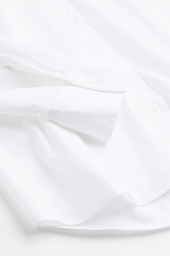 Skjorte i bomuldspoplin - Hvid - 4