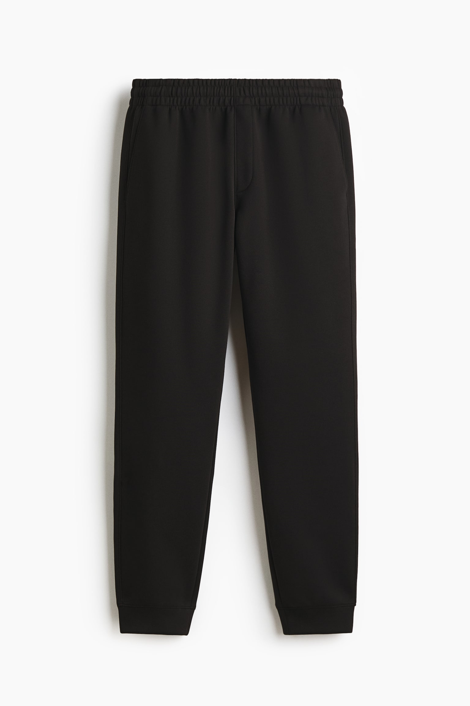 Мужские брюки H&M Regular-Fit Interlock Sweatpants, цвет: Чёрный — фото 1