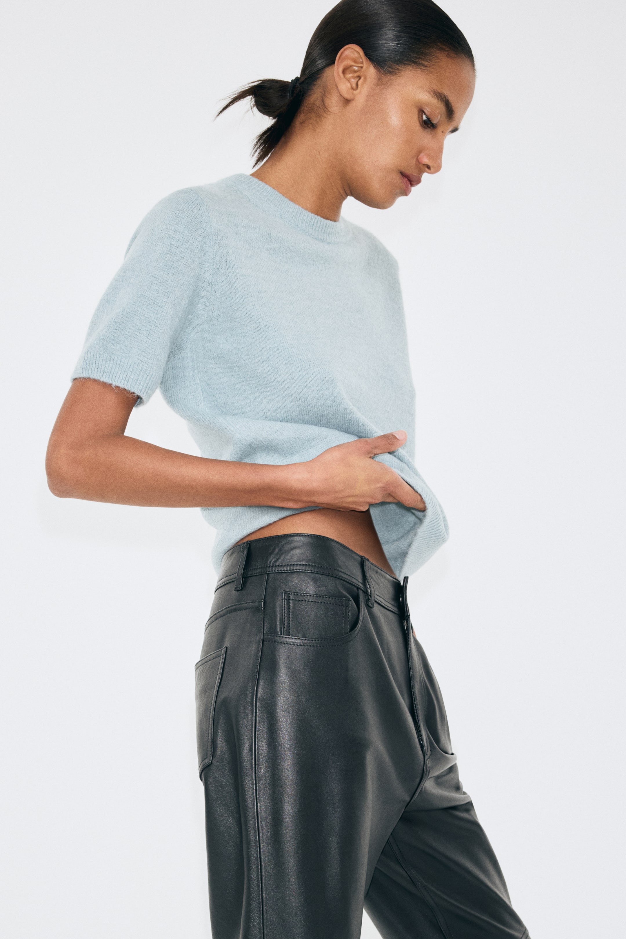 Προβολή μεγαλύτερης εικόνας: Πουλόβερ με λεπτή πλέξη - Μουντό τιρκουάζ - Ladies | H&M GR 2