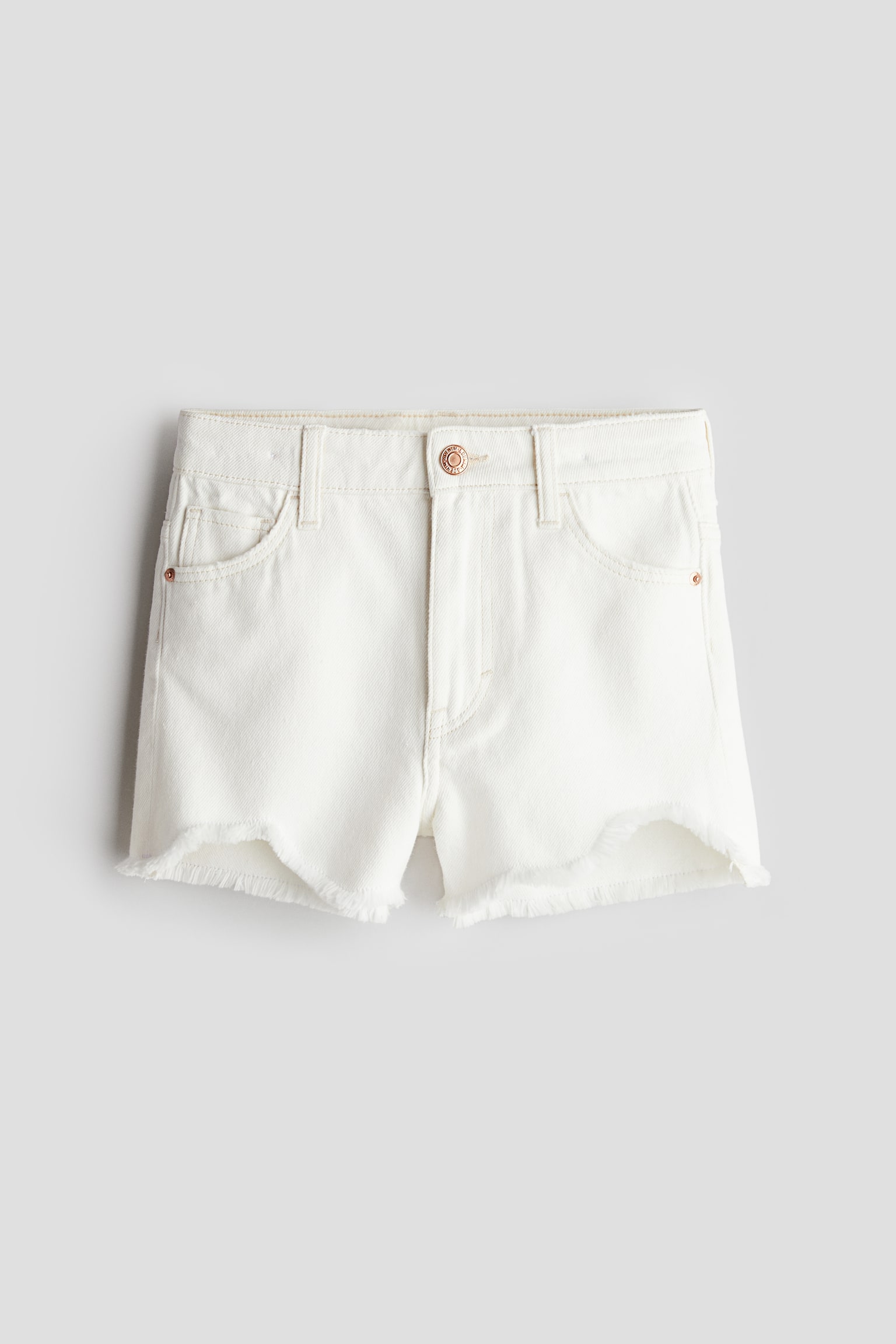 Denim Shorts - White/Faded black/Pale denim blue - 1