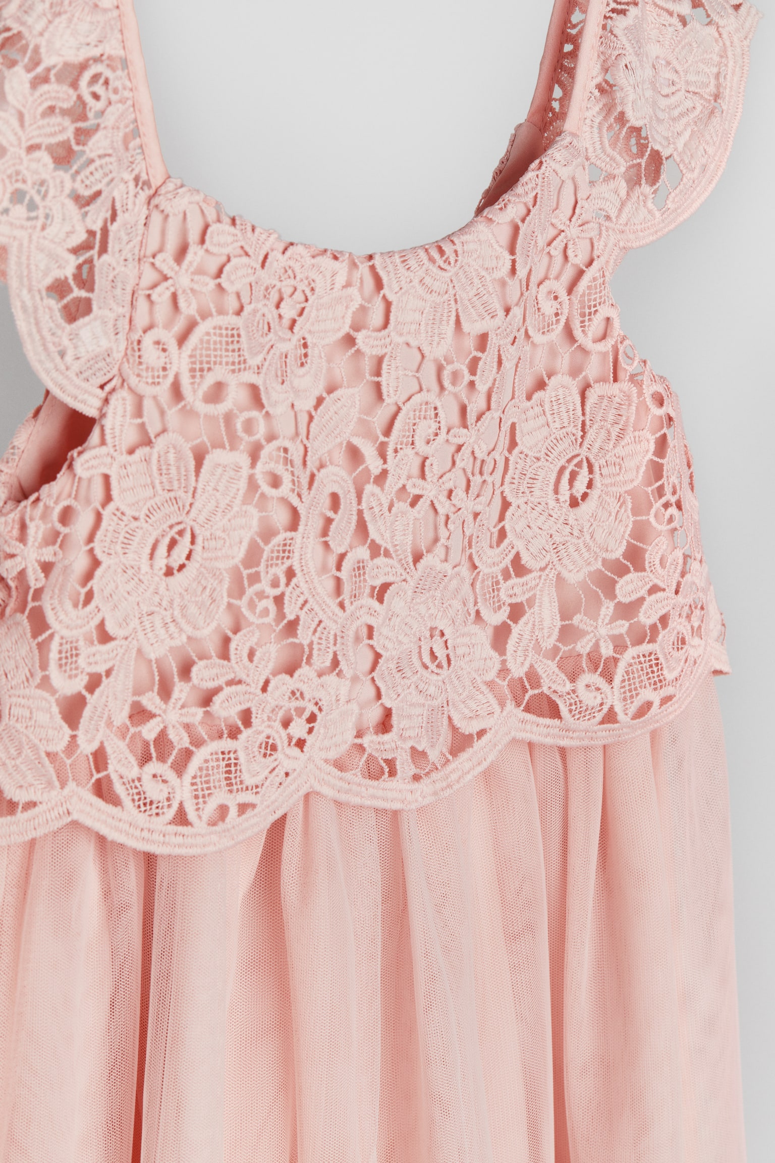 Lace & Tulle Dress - Dusty pink/White/Natural white - 5