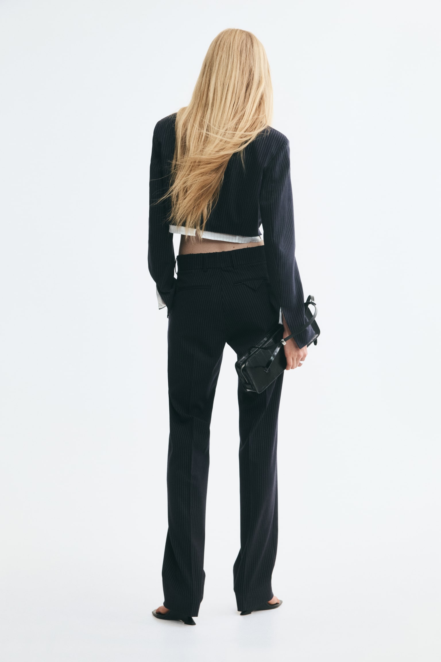 Женские брюки H&M Dress Pants, цвет: Тёмно-синий — фото 6