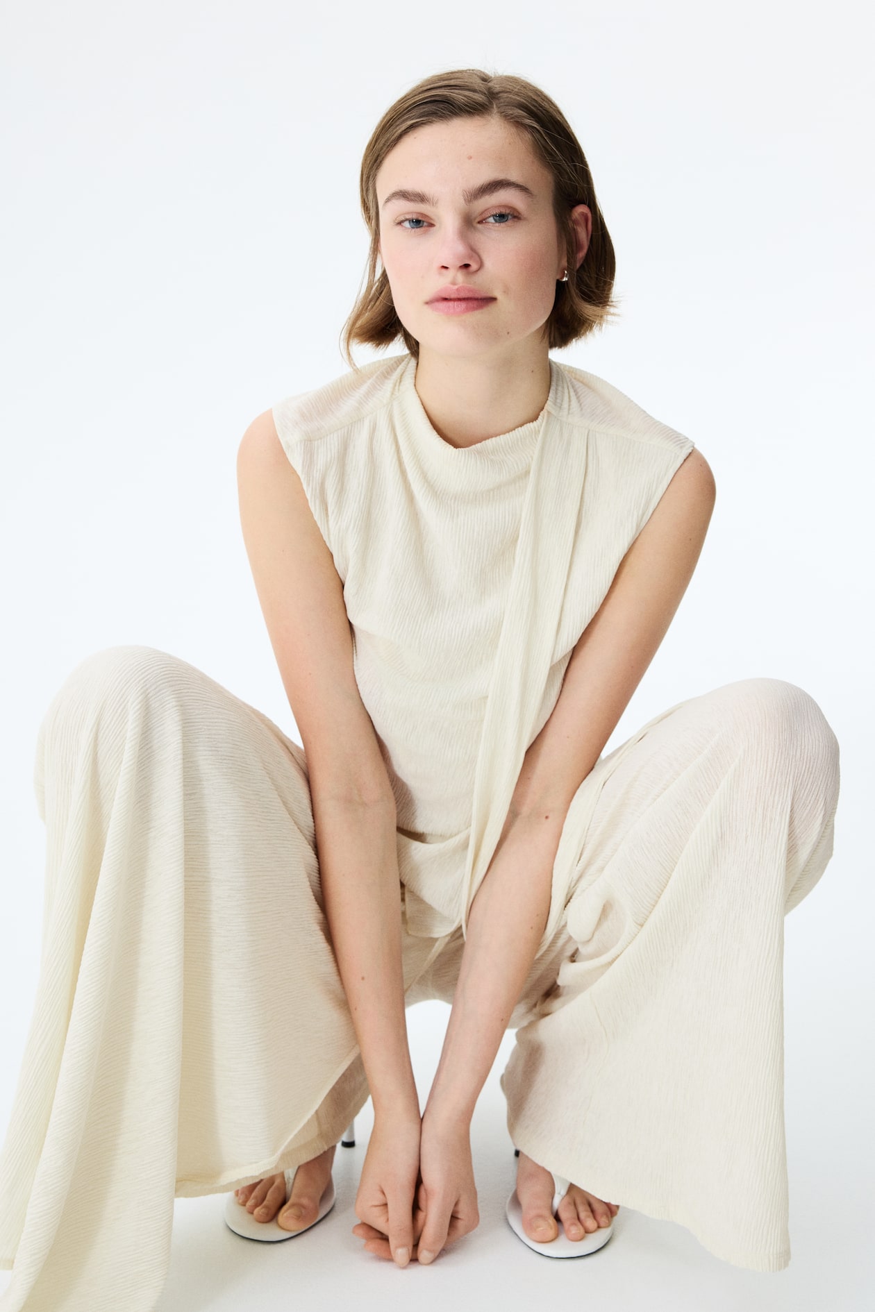 Crinkled Wrapover Pants - image 4