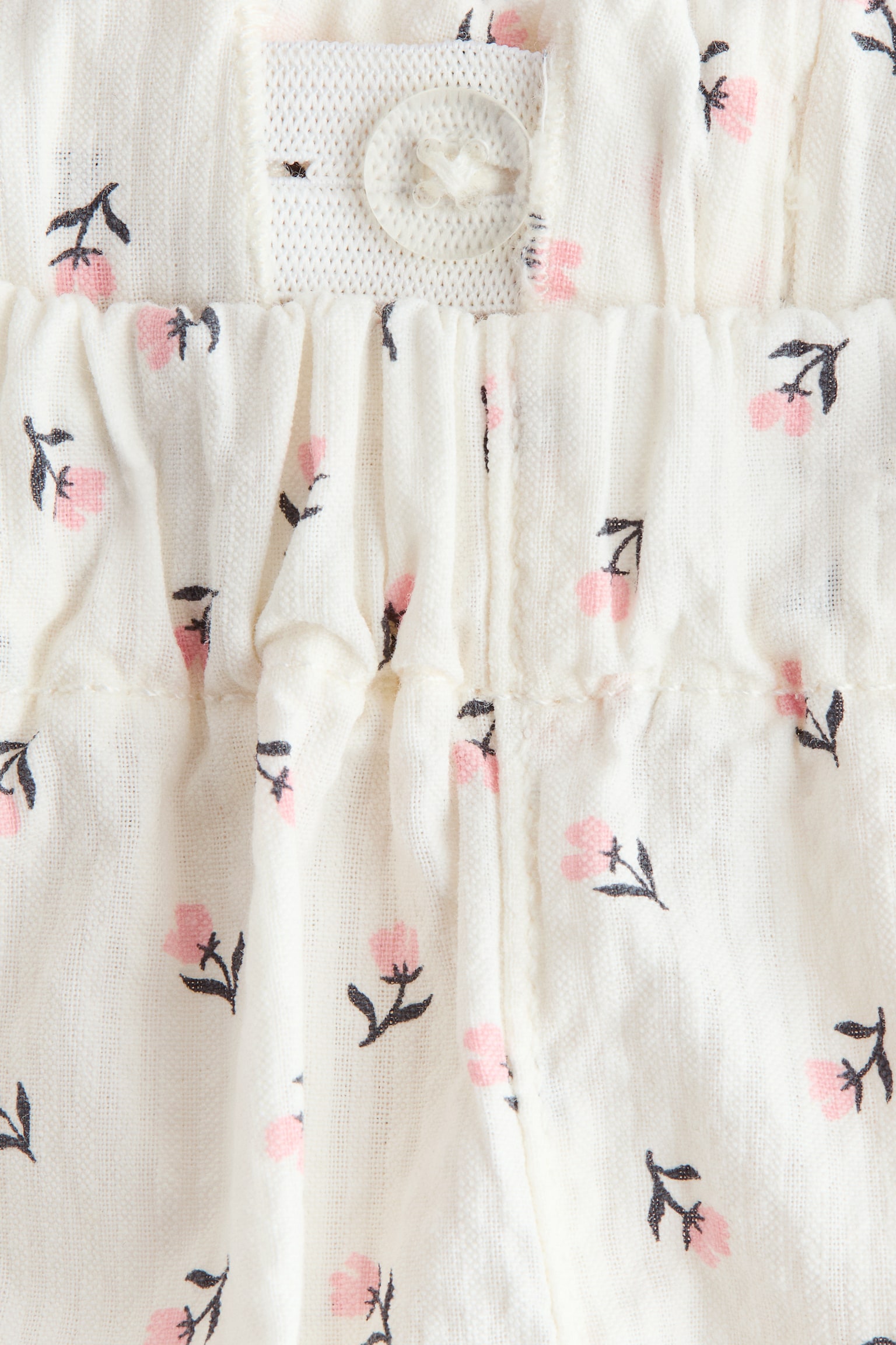 Детские брюки H&M Ruffle-Trimmed Cotton, цвет: Белый / С принтом — фото 2