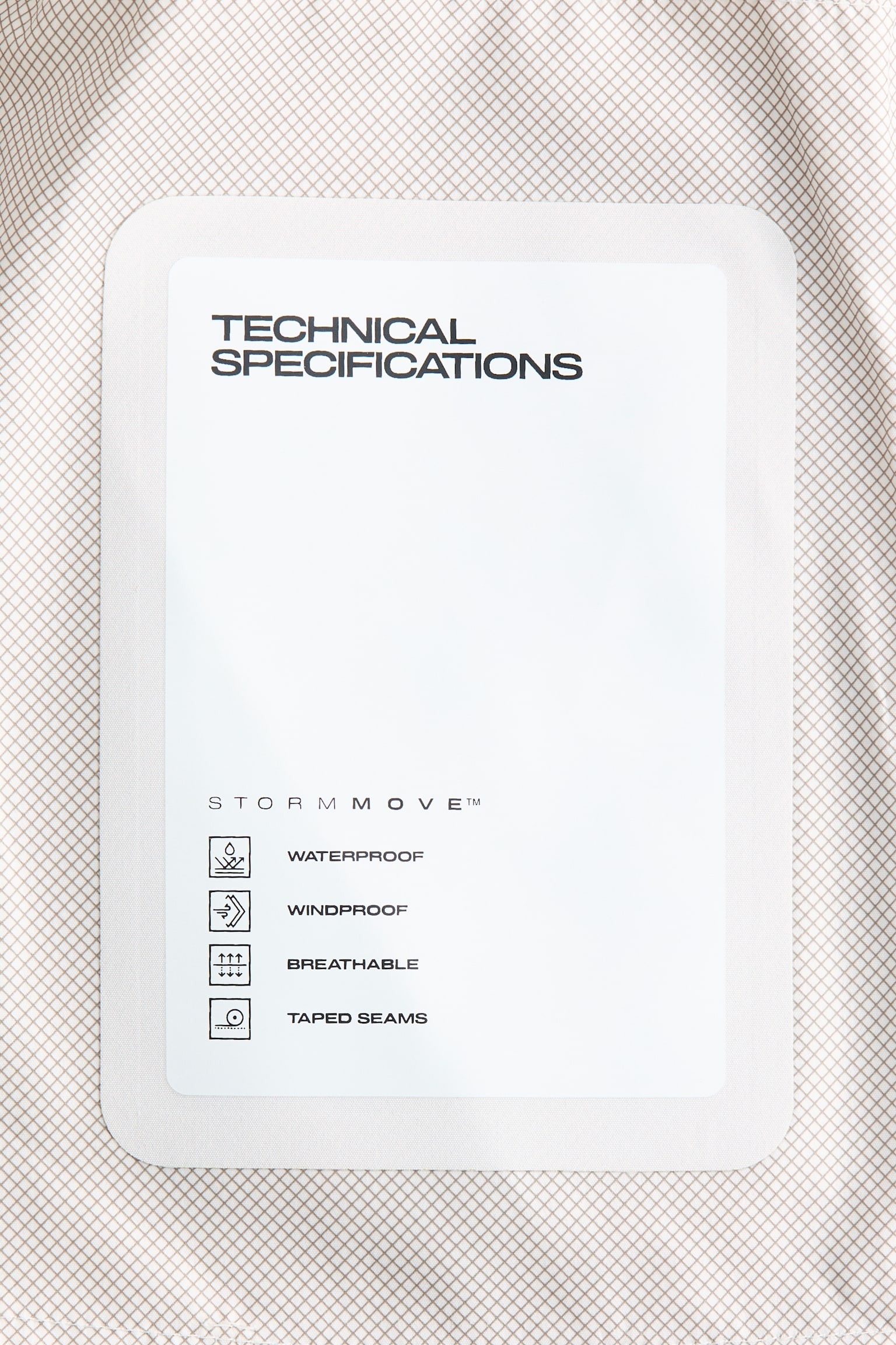 Rain jacket with StormMove™ - White/Black/Beige - 3