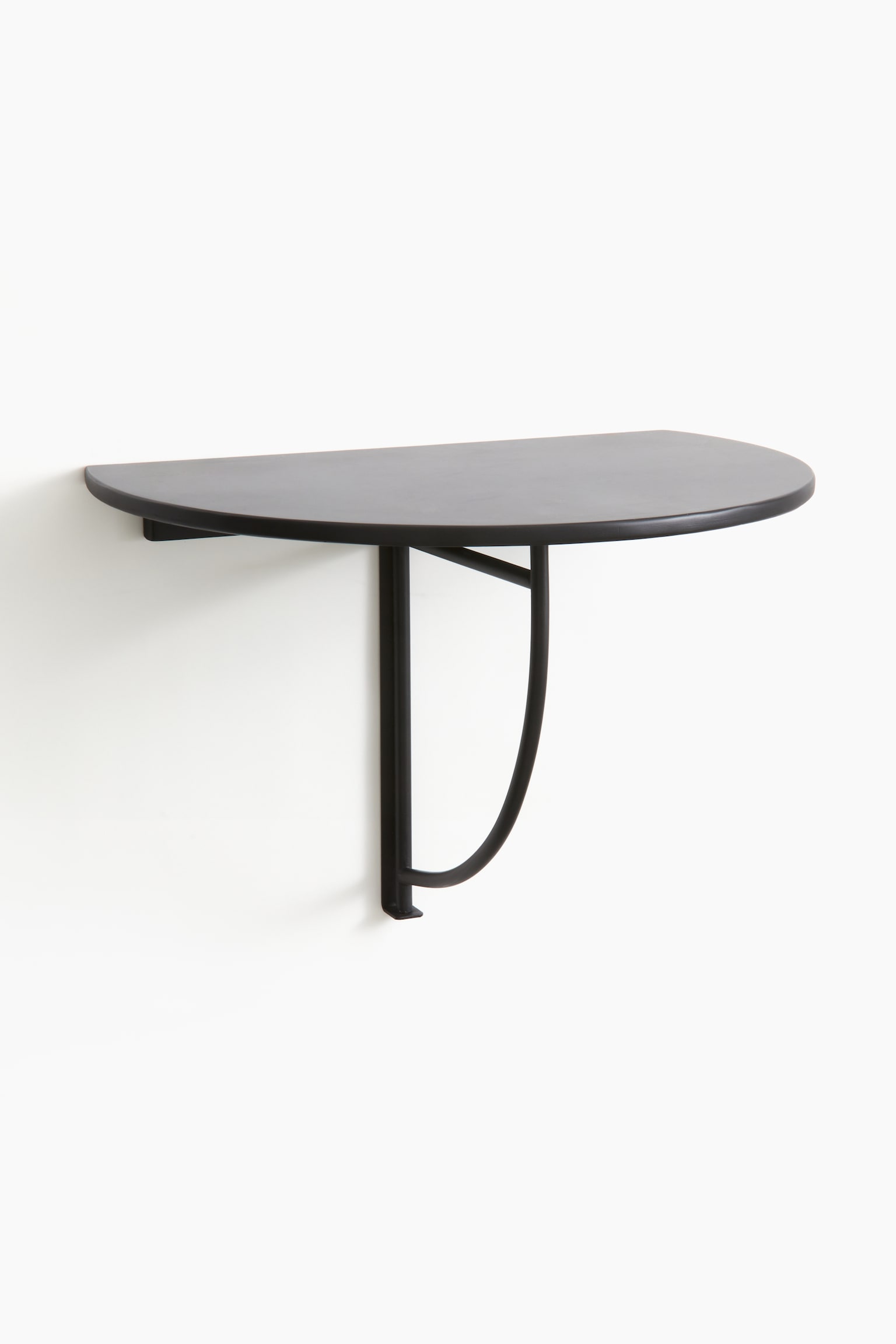 Wall-mounted dining table - Black/Beige - 1