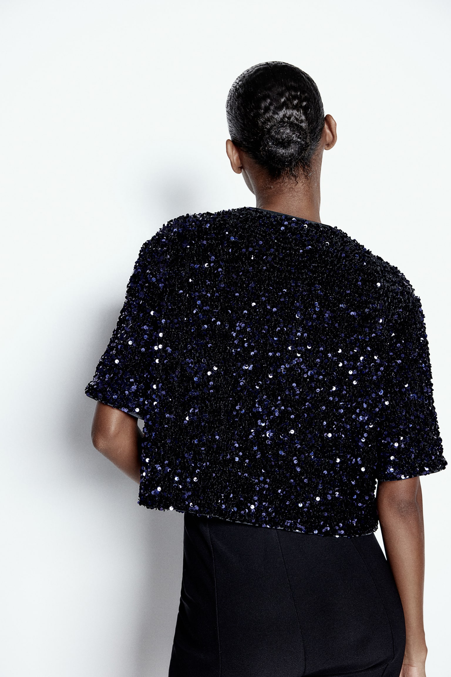 Sequined blouse - Navy blue/Dark grey/Black - 7