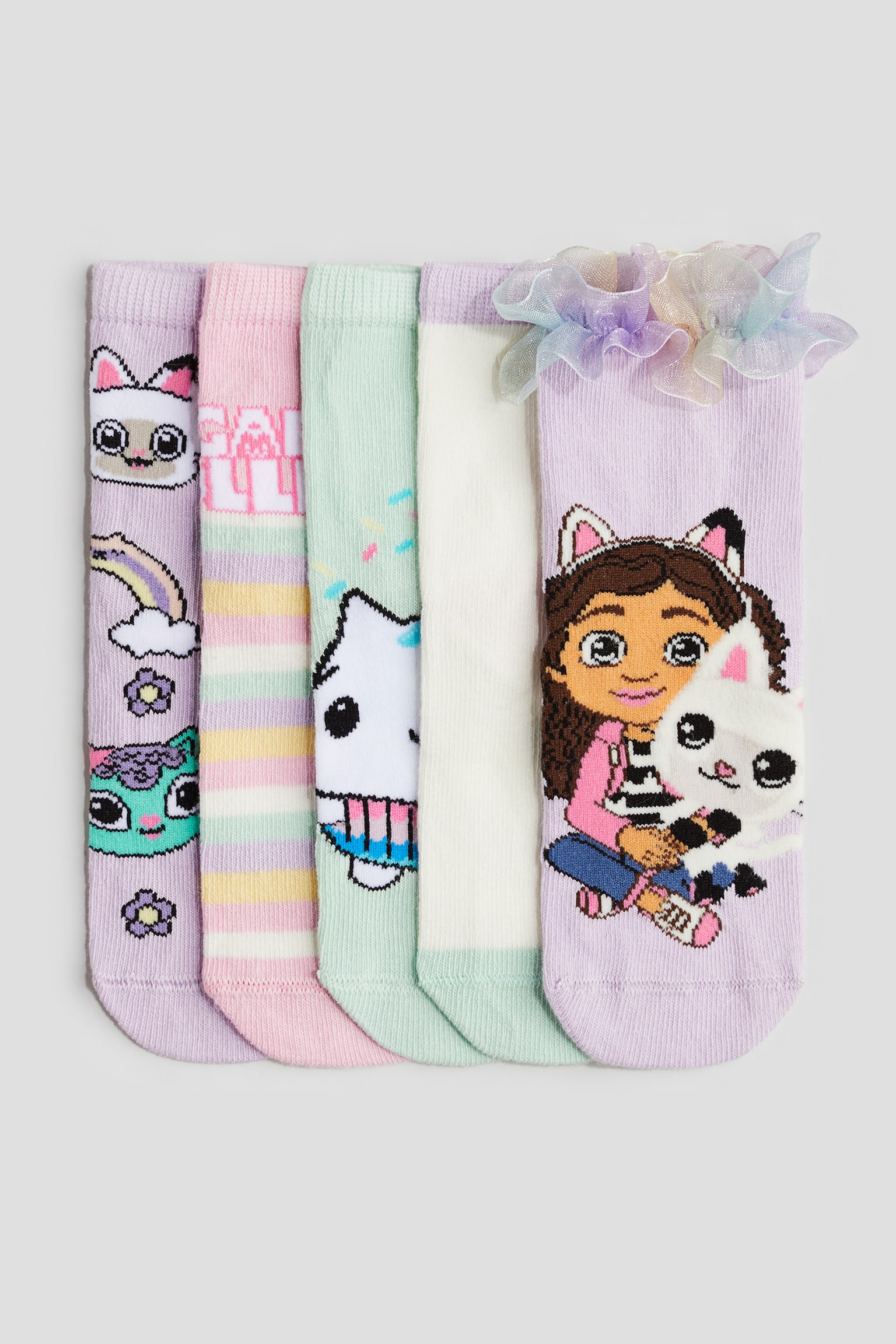 5-pack Socks - Purple/Gabby's Dollhouse - 1