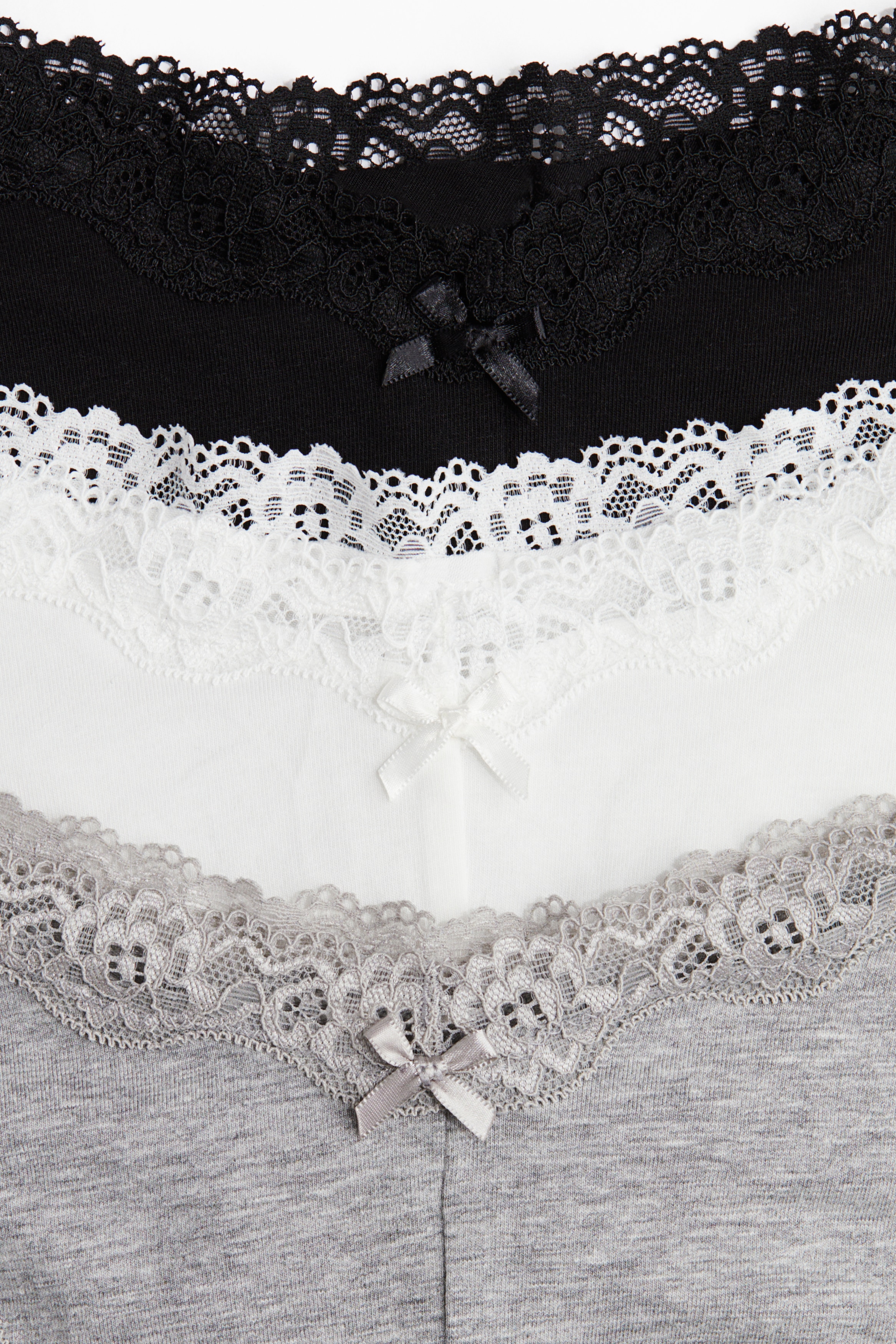 5-pack cotton and lace hipster briefs