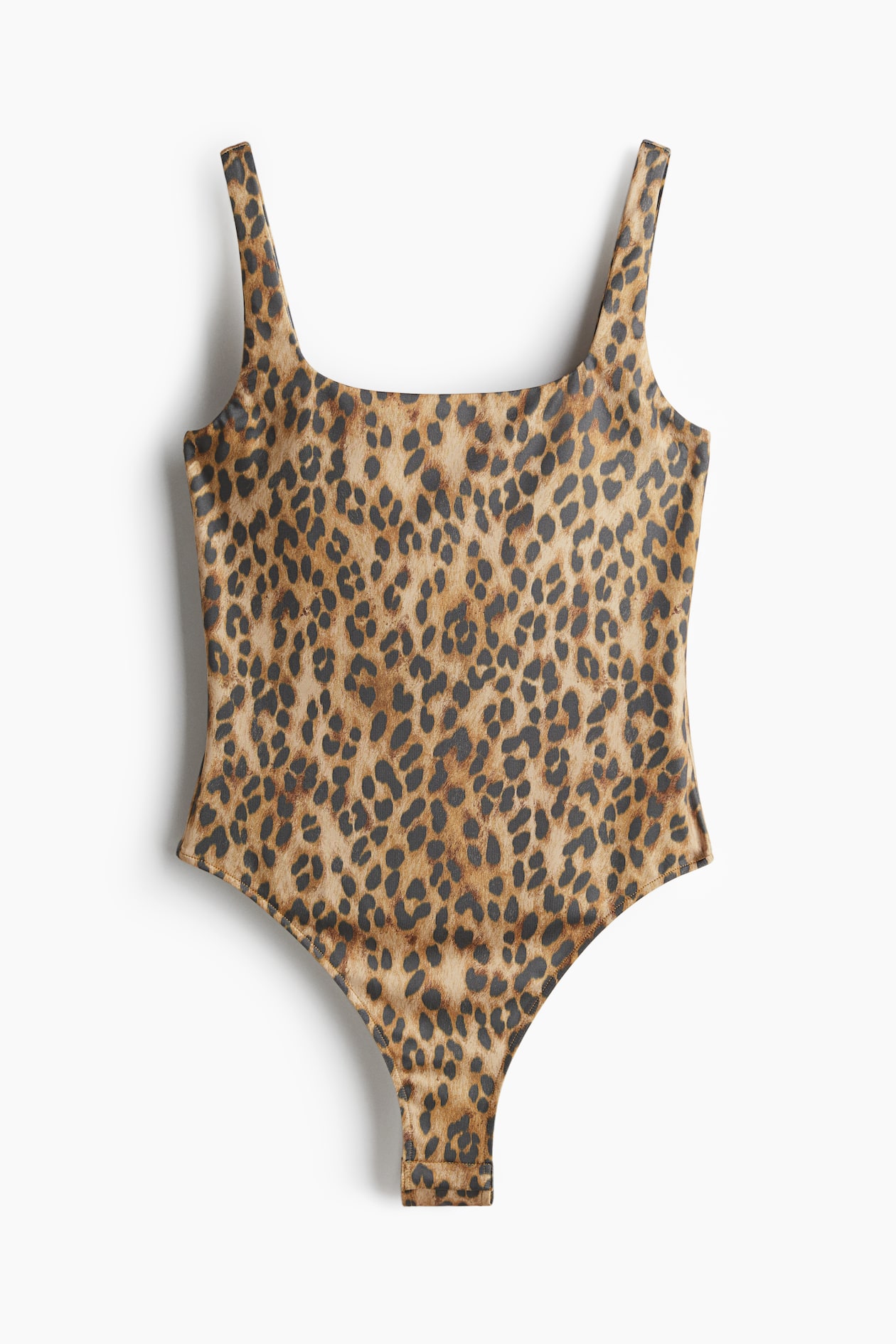 Low-back thong body Beige/Leopard print Ladies H&M