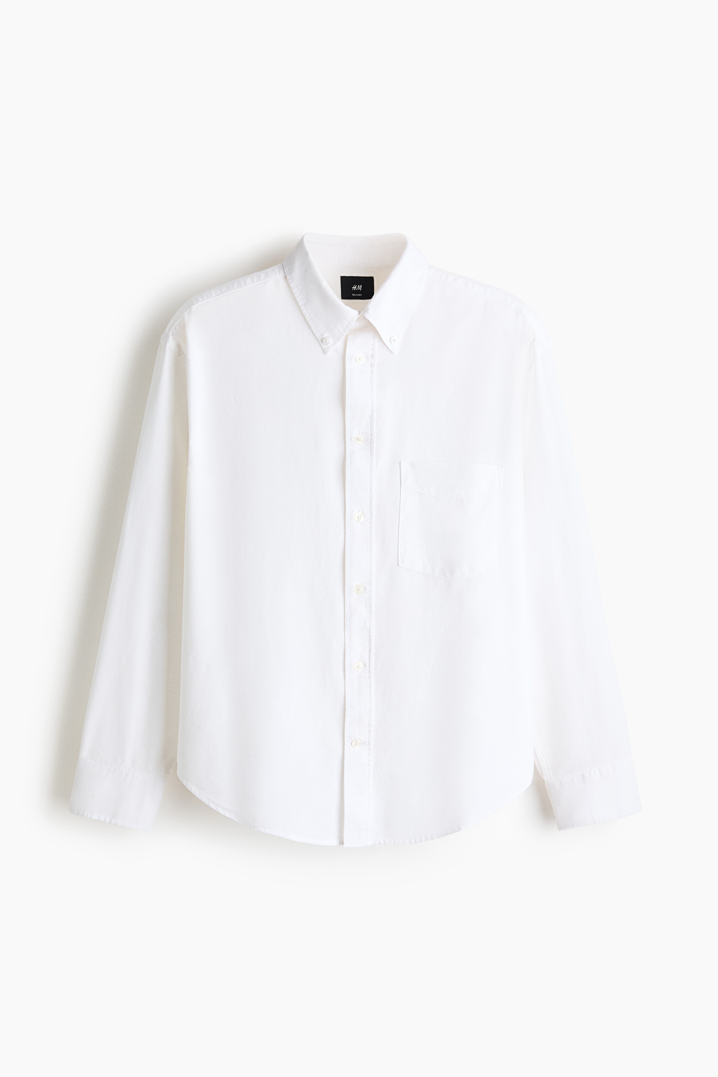 Oxfordskjorta Relaxed Fit - Vit
