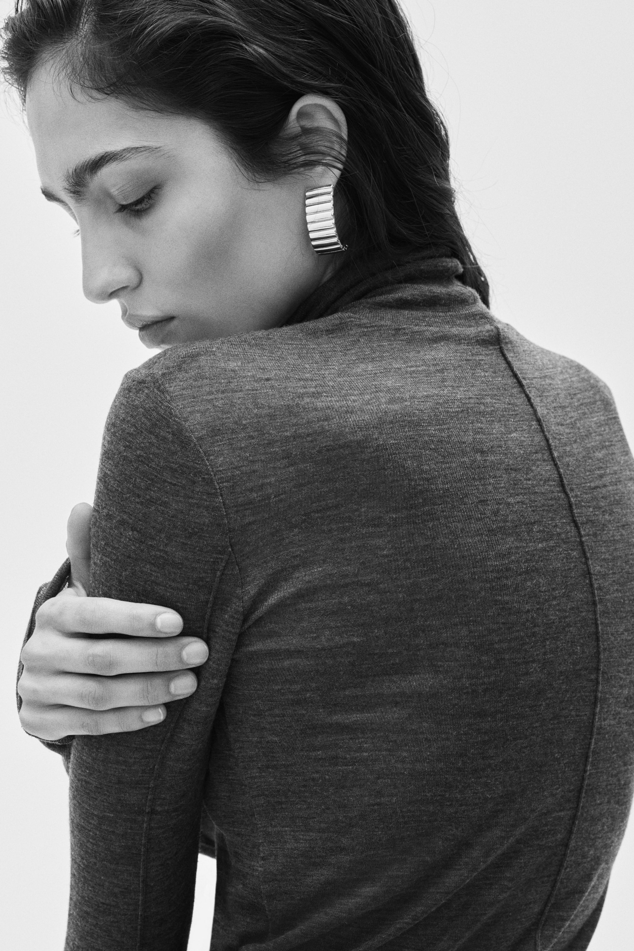 Merino Wool Turtleneck Top