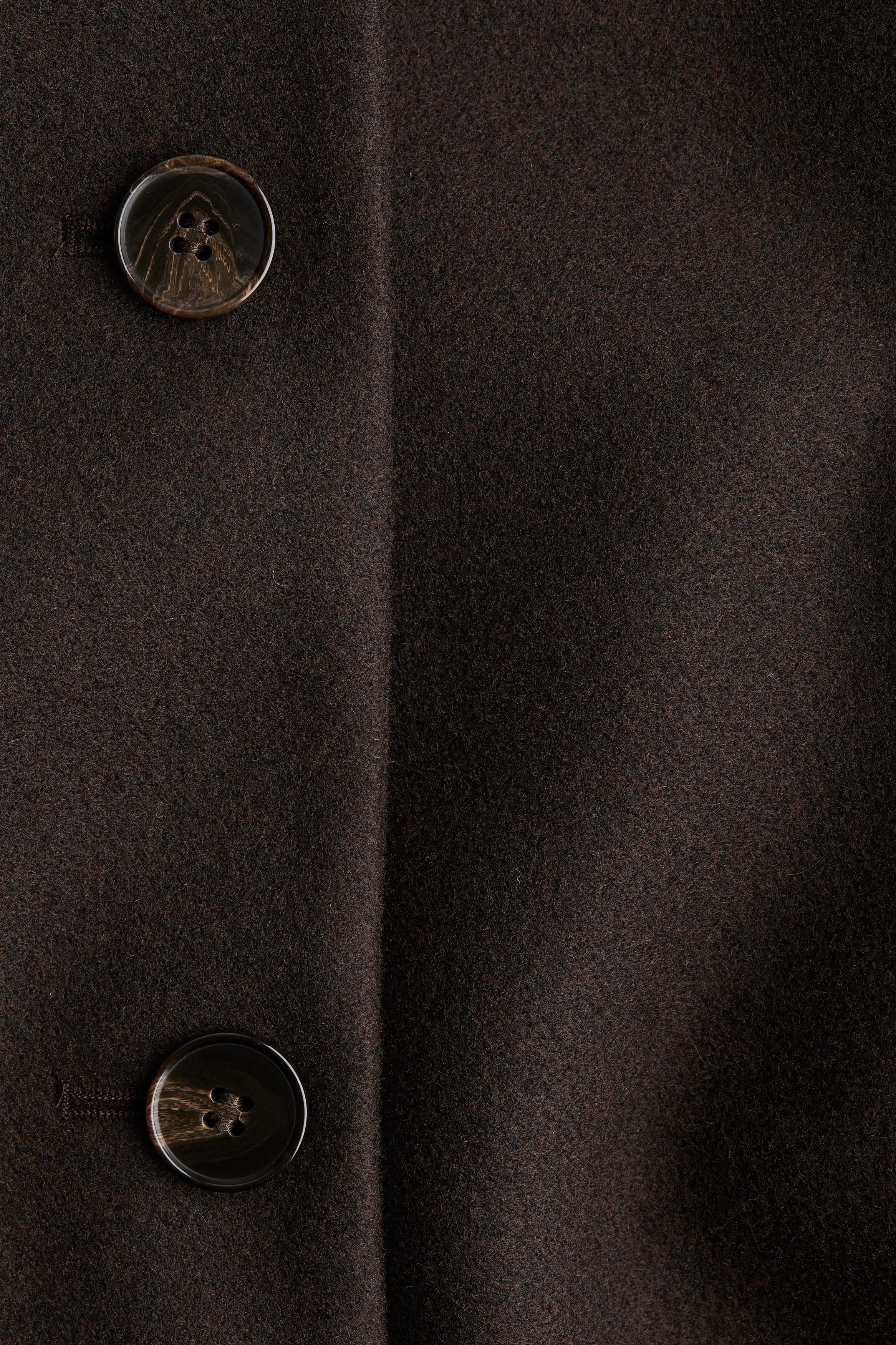 マフラーディテールコート - ダークブラウン - レディース | H&M JP