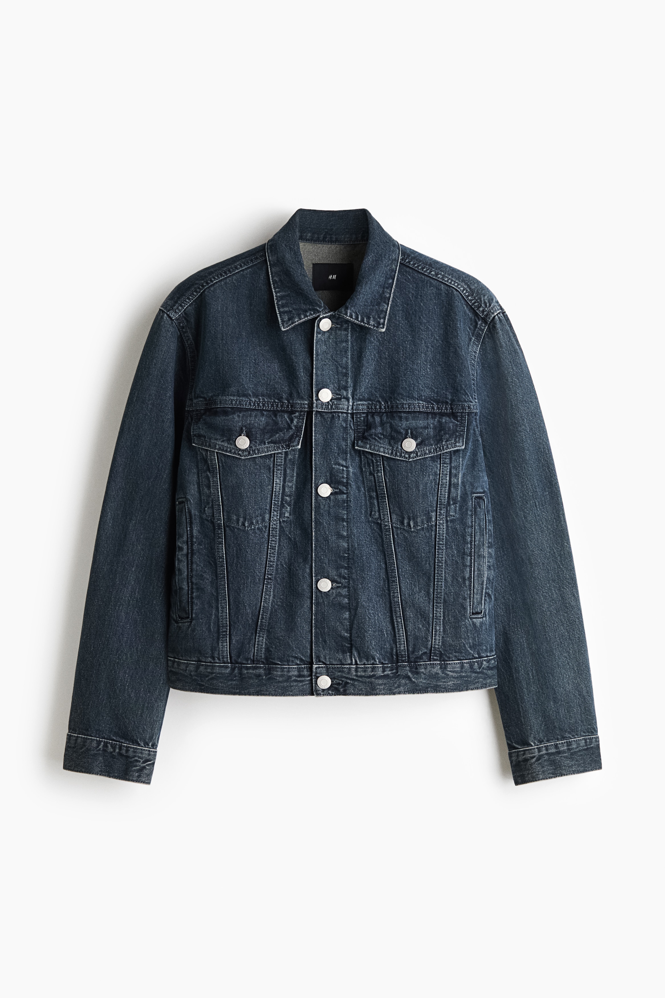 Giubbotto stile trucker in denim - Blu denim scuro