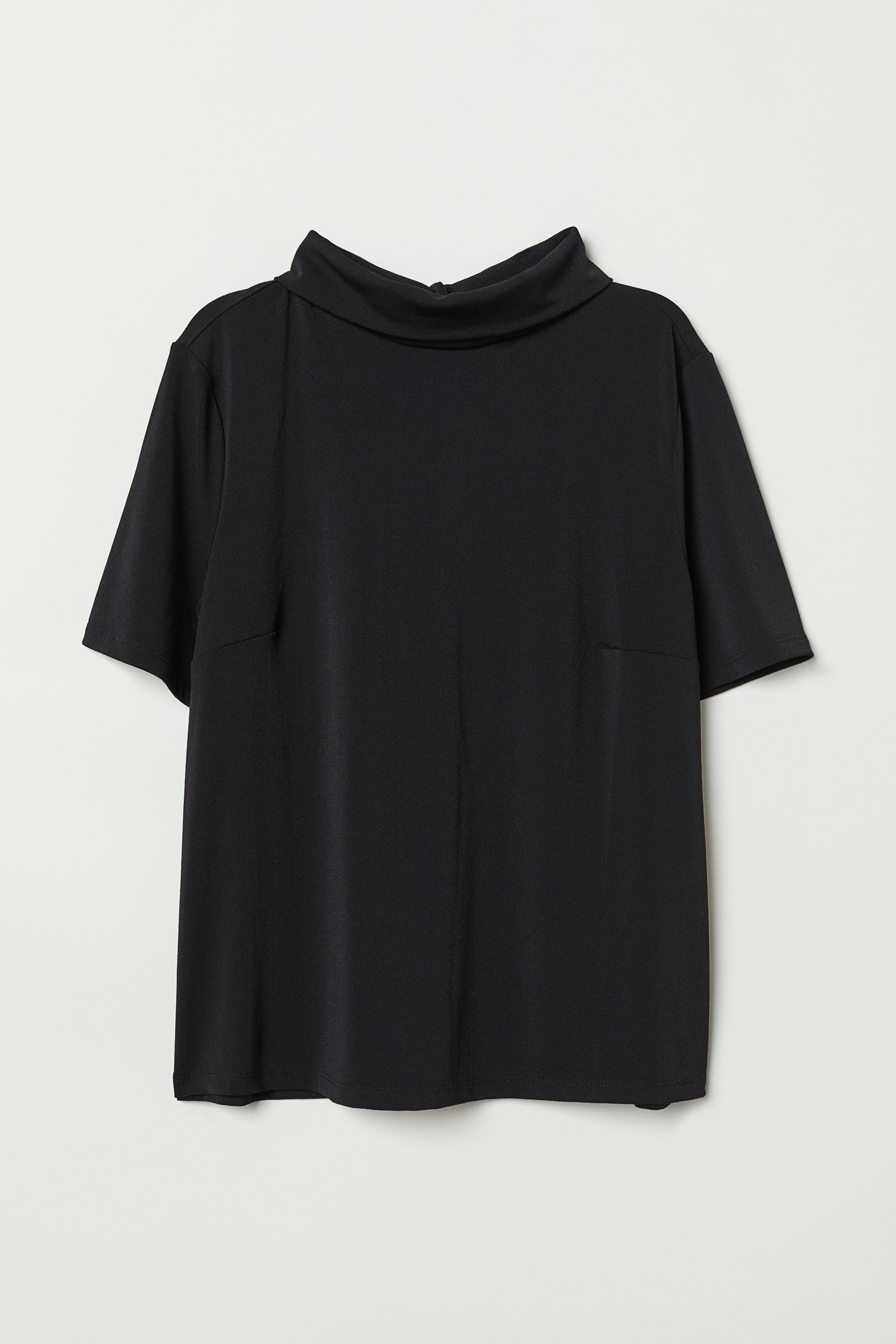 Shirt with Collar Black Ladies H M CA