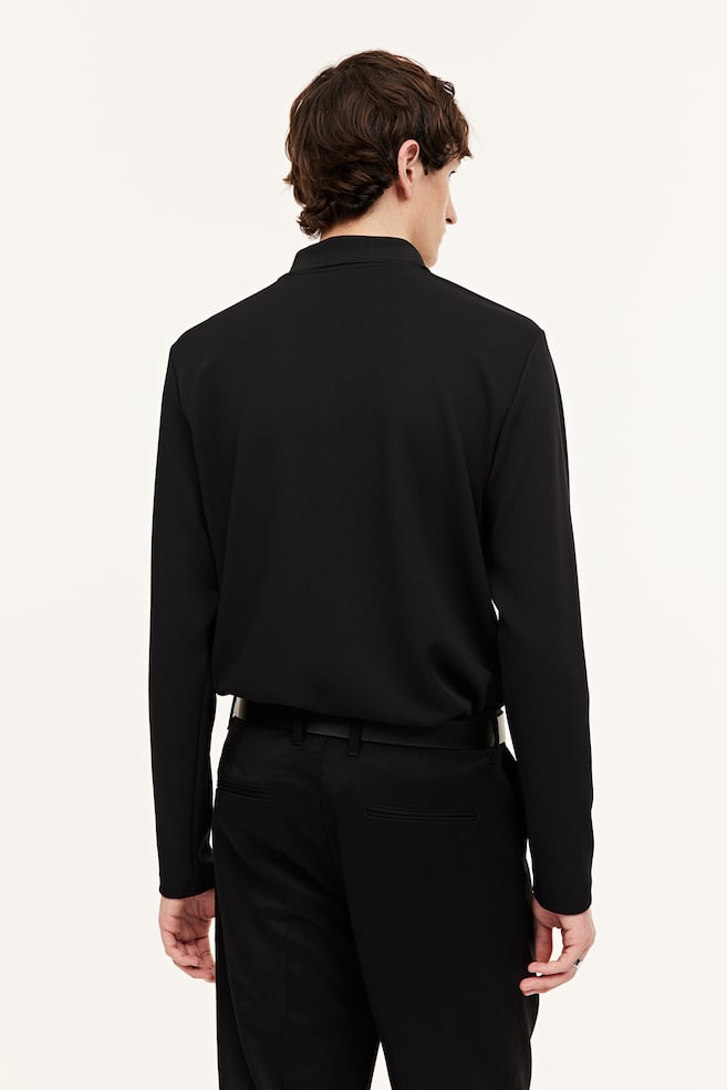 Slim Fit Polo shirt - Black/White - 6