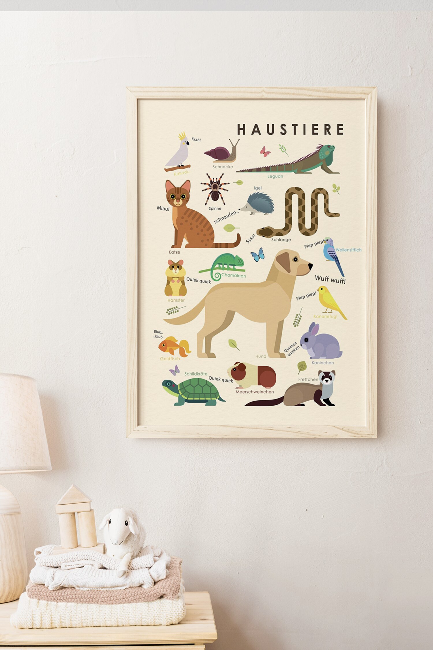 Citatplakat - Haustiere - Mehrfarbig