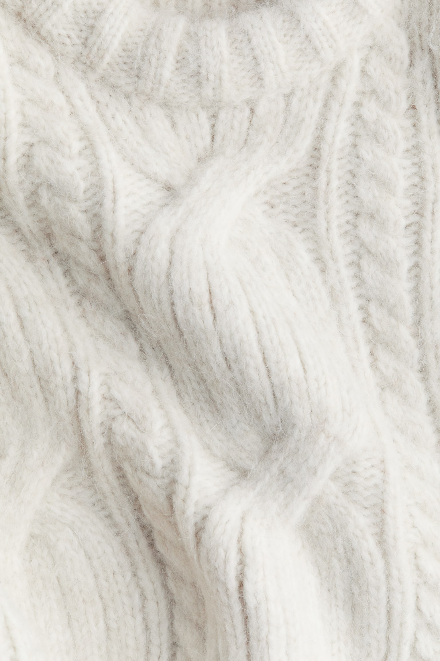 Cable-knit jumper - White - 4