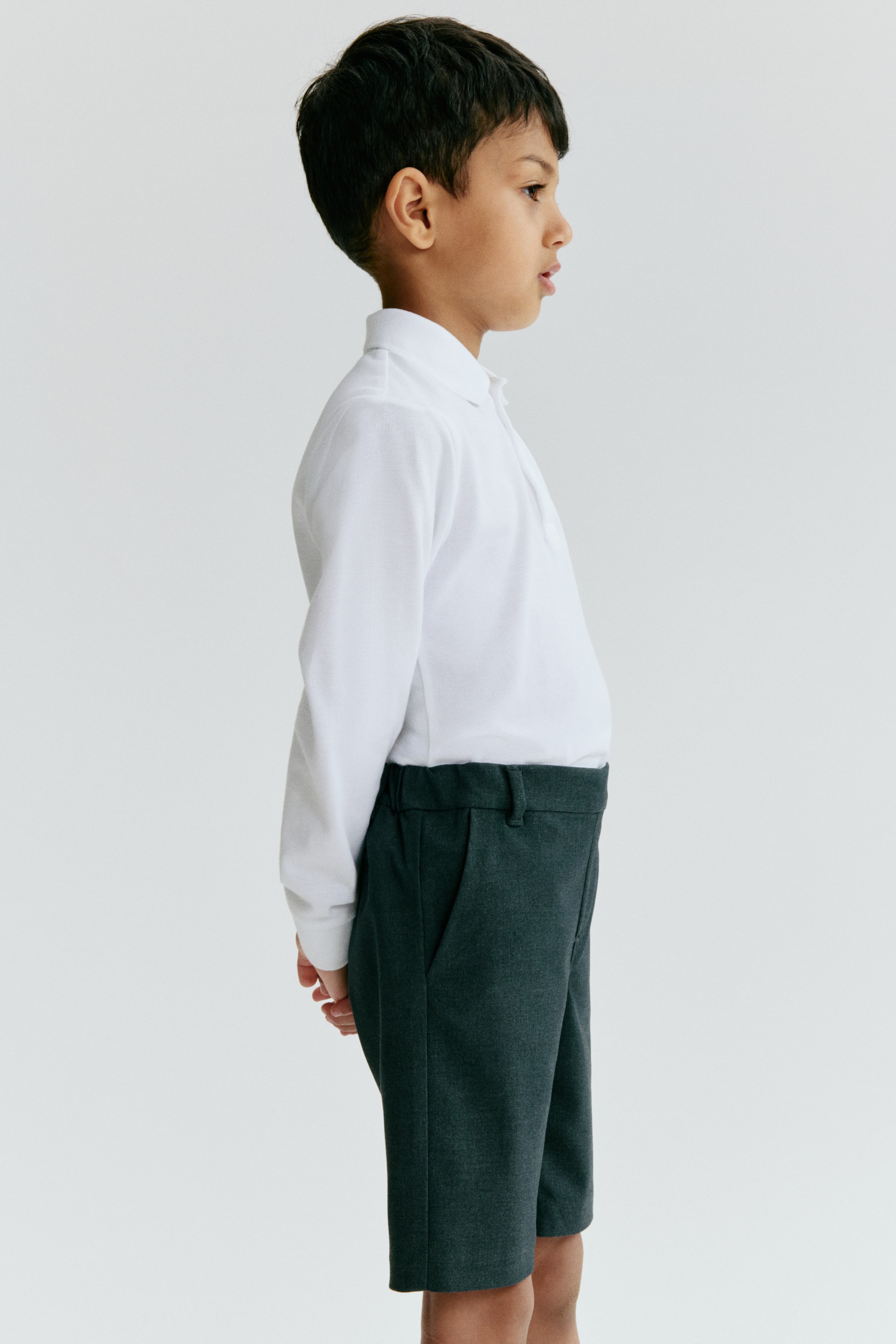 Детские рубашки H&M 2-pack Long-sleeved Polo Shirts — фото 4