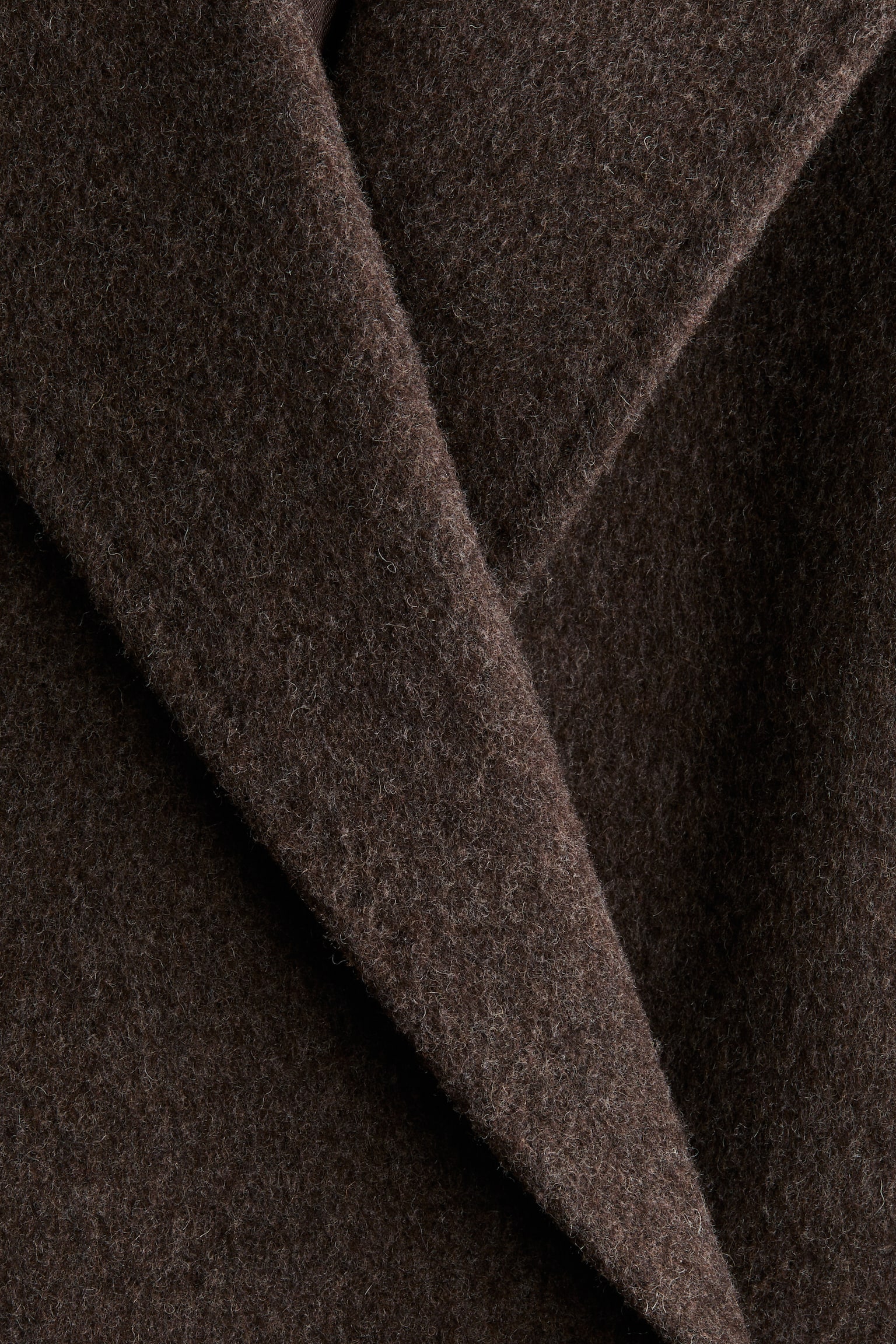 Wool-blend tie-belt coat - Dark brown/Light beige marl - 5