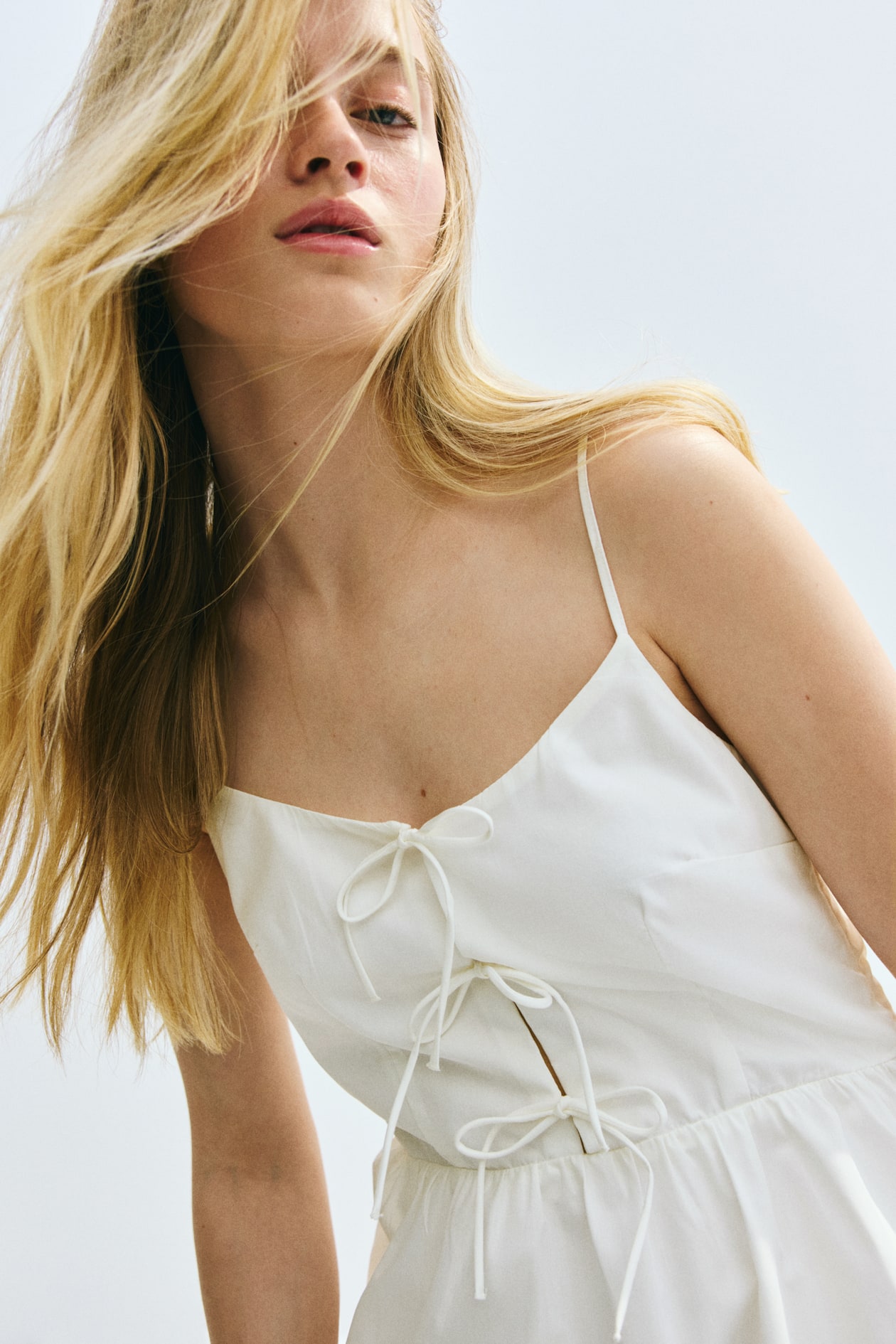 Tie-Detail Poplin Dress - image 3