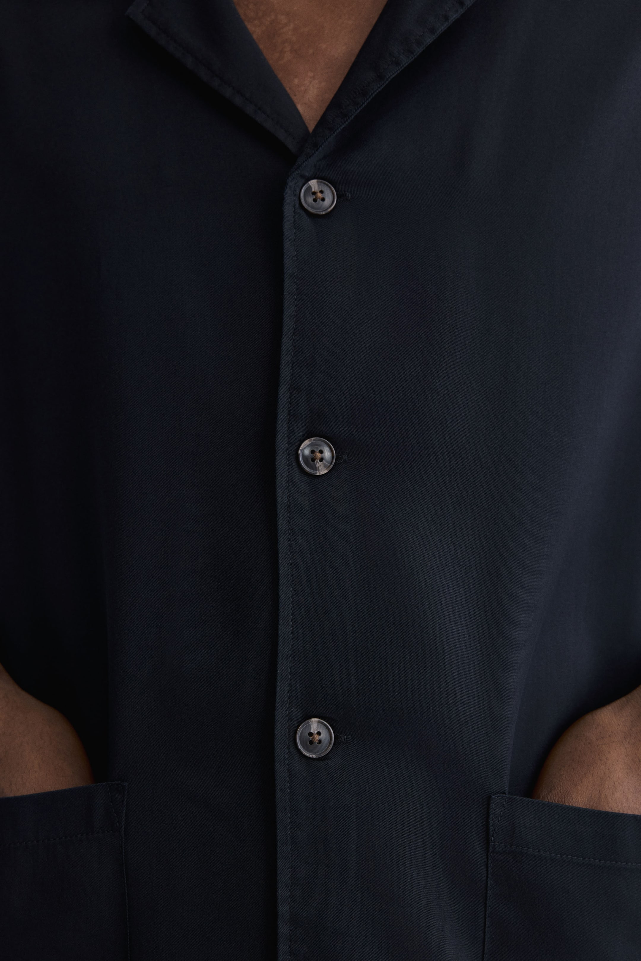 Chemise décontractée à col cubain