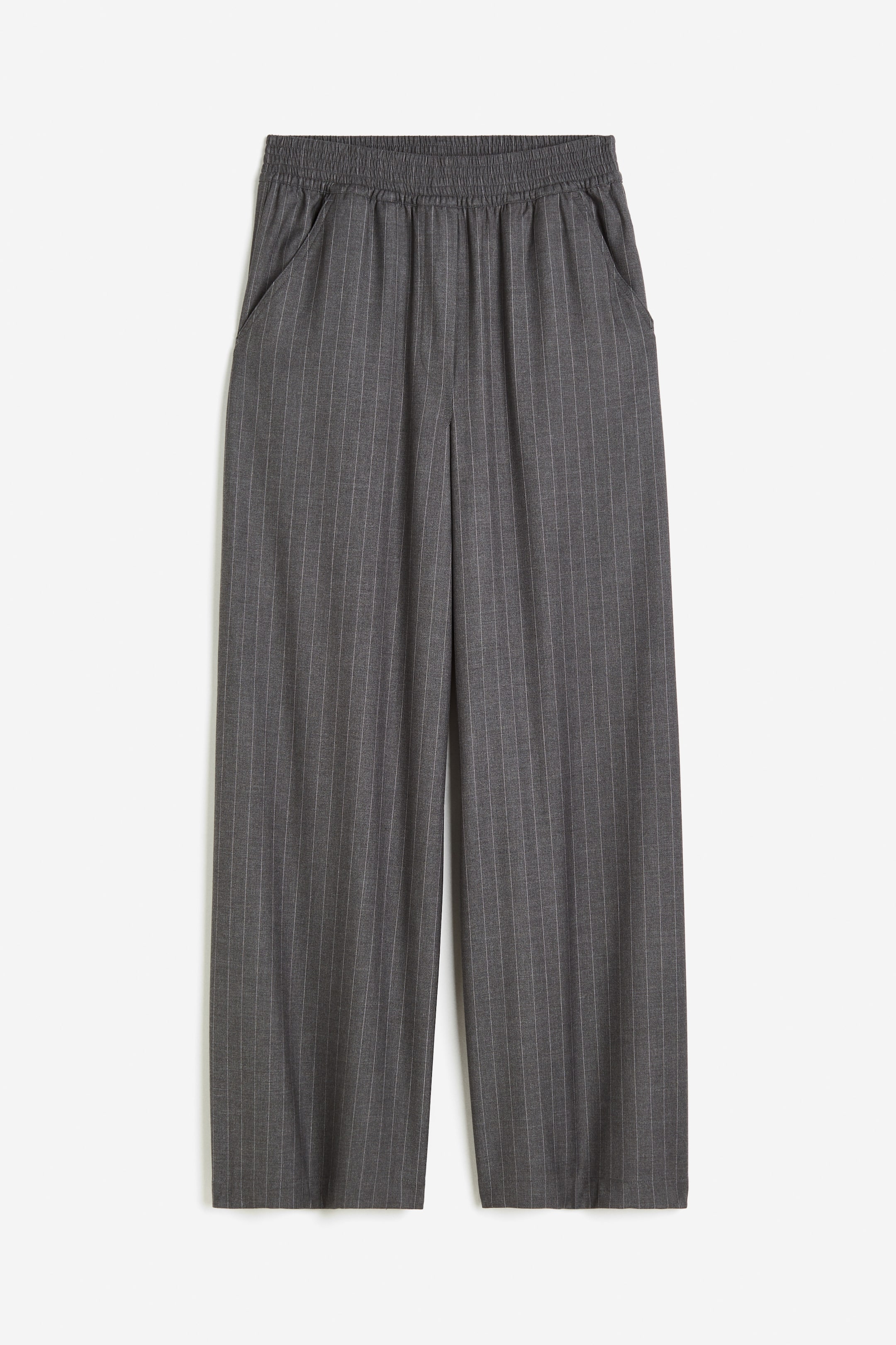 Wide-leg Twill Pants