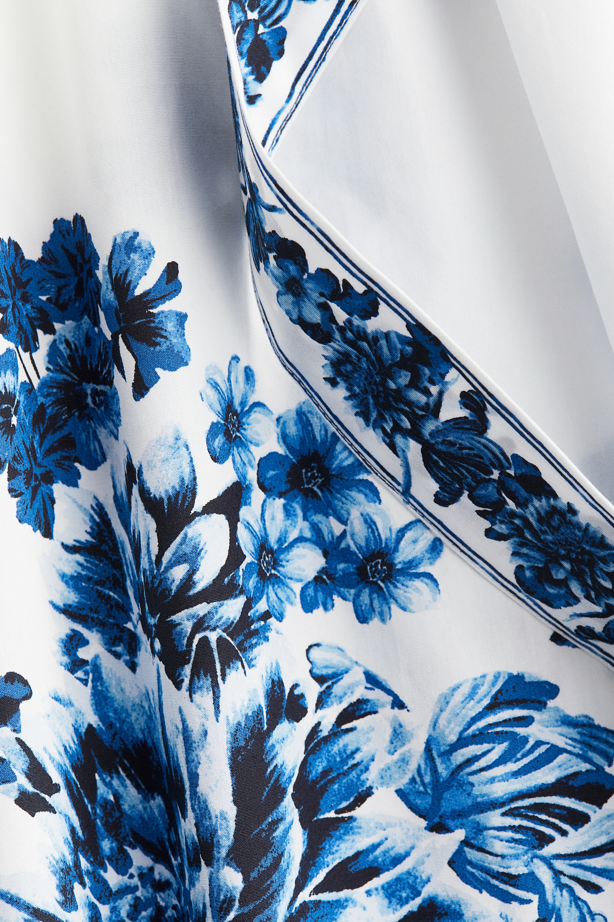 Tie-detail poplin skirt