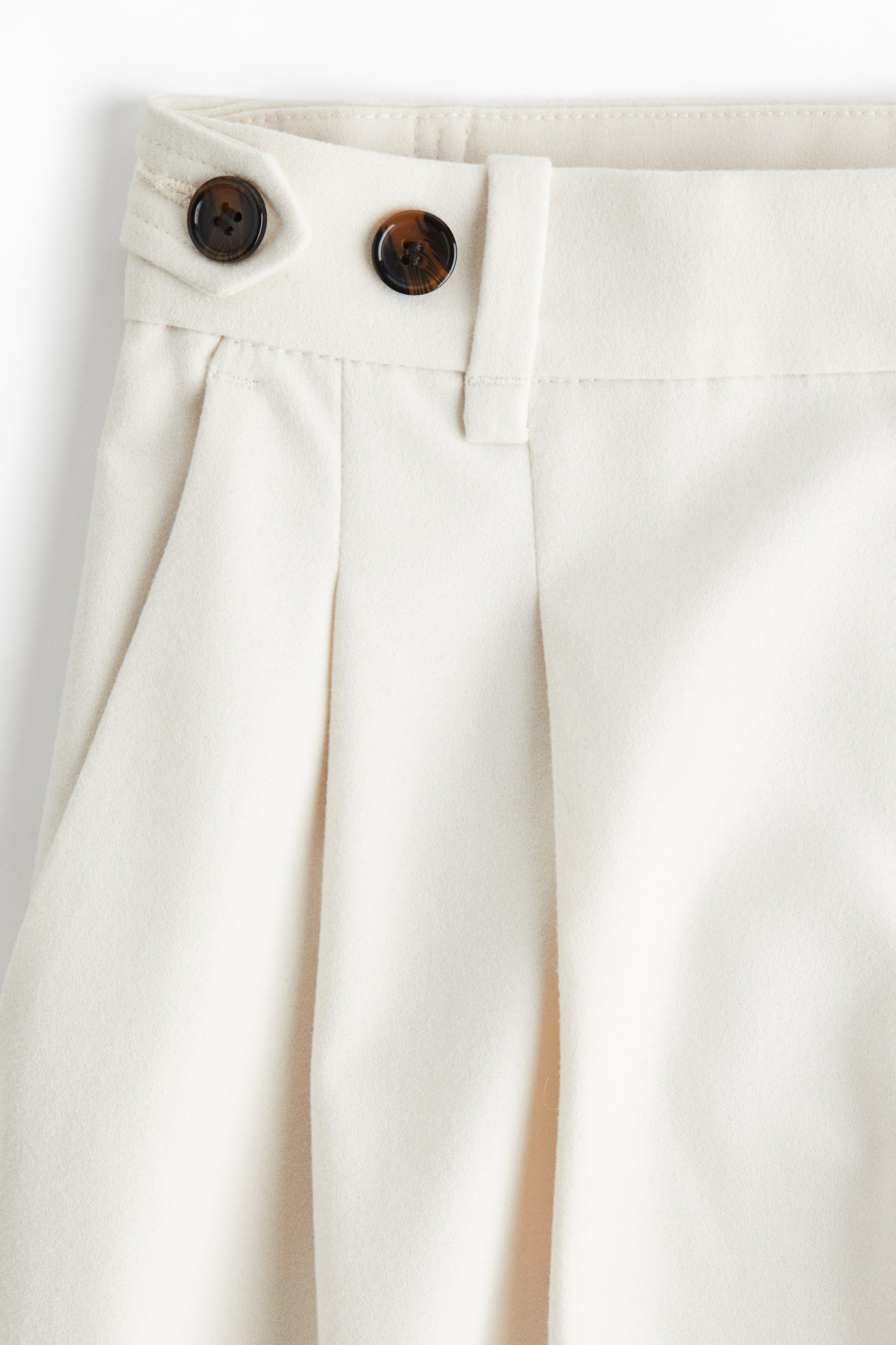 View larger image: Wide tailored trousers - White - Ladies | H&M US 8