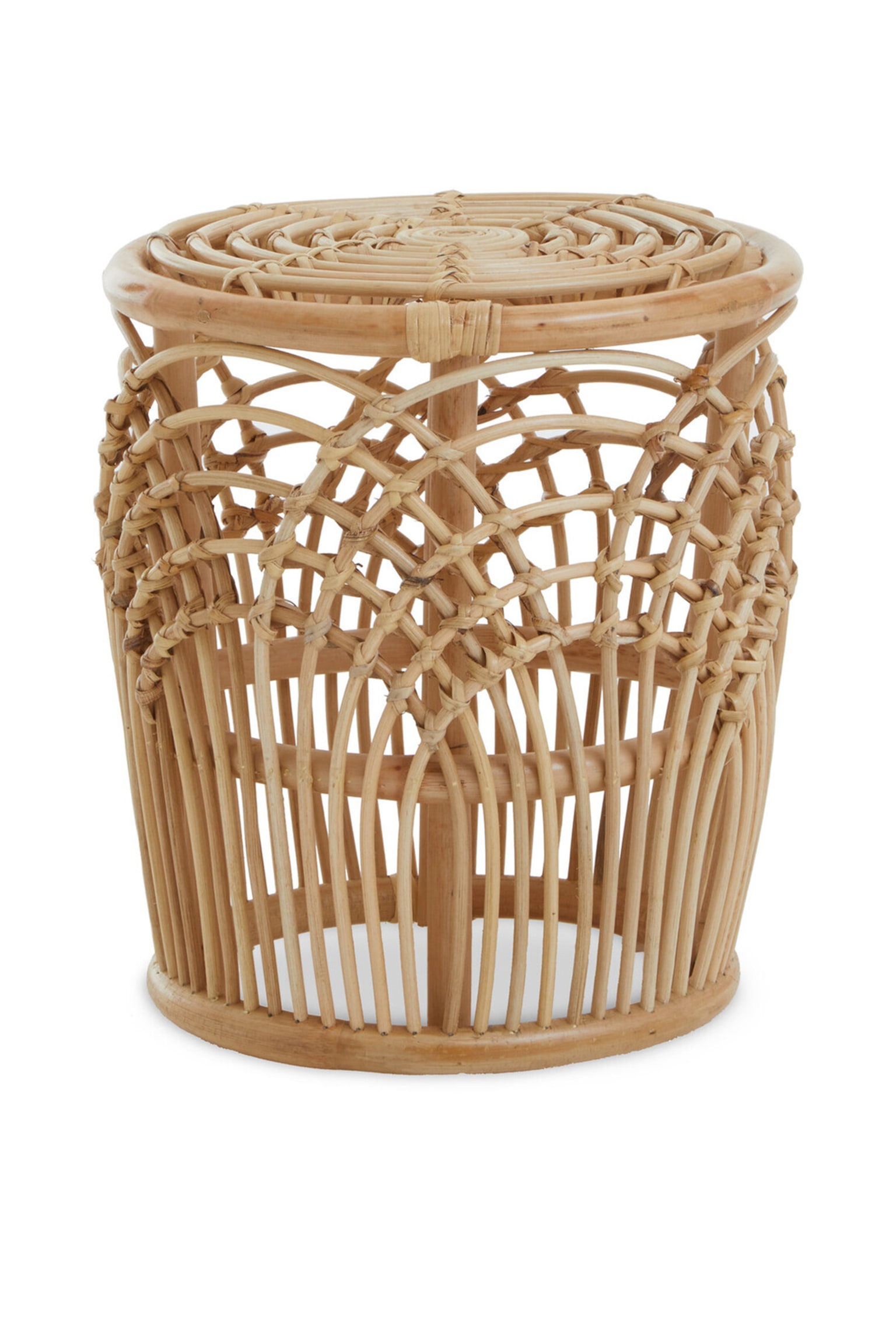 Mataram Rattan Side Table - Natural - 1