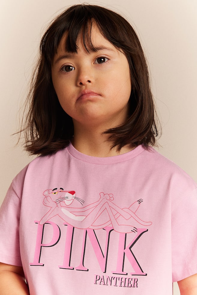 T-shirt con motivo stampato - Rosa chiaro/Pantera rosa - 2