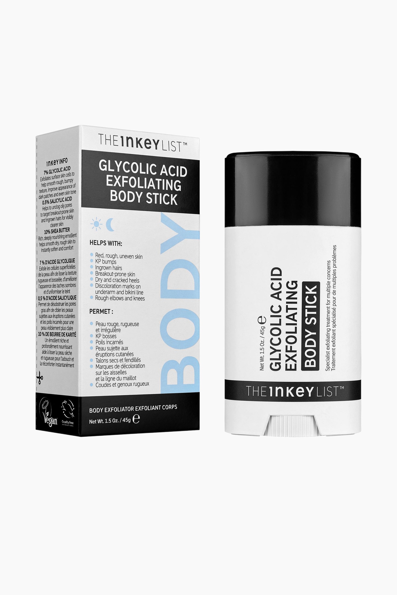 The INKEY List - Glycolic Acid Exfoliating Body Stick - Exfoliating Body Stick