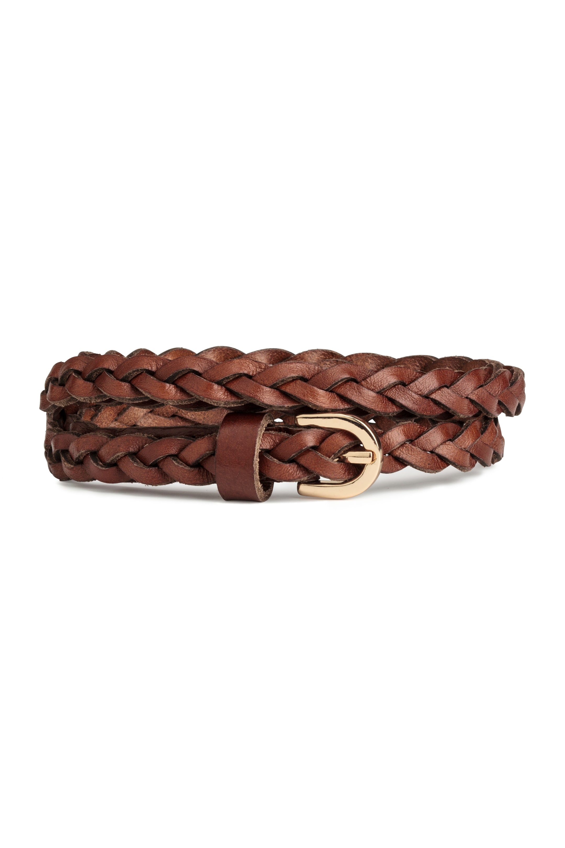 Visualizza immagine più grande: Cintura in pelle intrecciata - Marrone scuro - DONNA | H&M IT 1