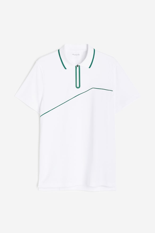 DryMove™ Tennis shirt - White/Black/Dark green/Red - 2