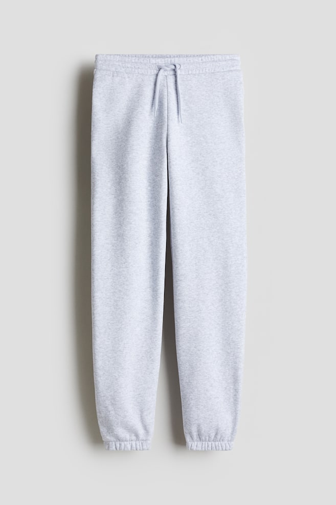 Joggpants aus Sweatstoff - Hellgraumeliert/Schwarz/Schwarz/Hellgraumeliert/Hellbeigemeliert - 1