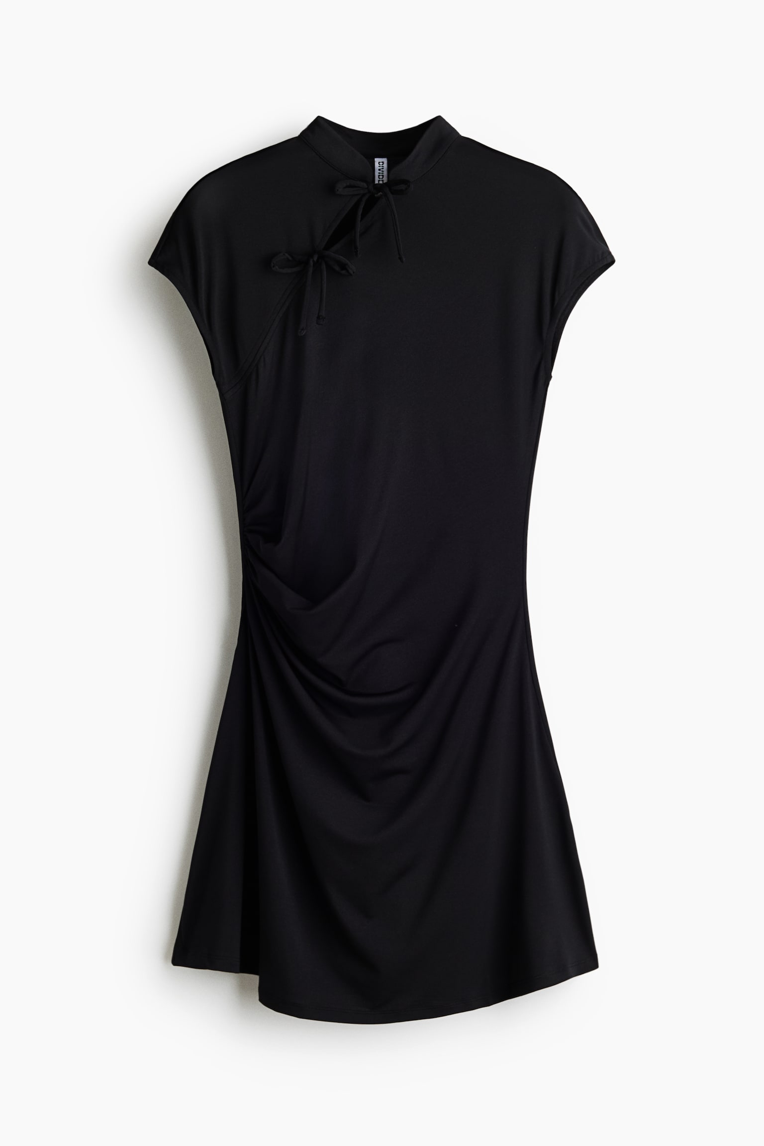 Женское платье H&M Draped Tie-Detail, цвет: Чёрный