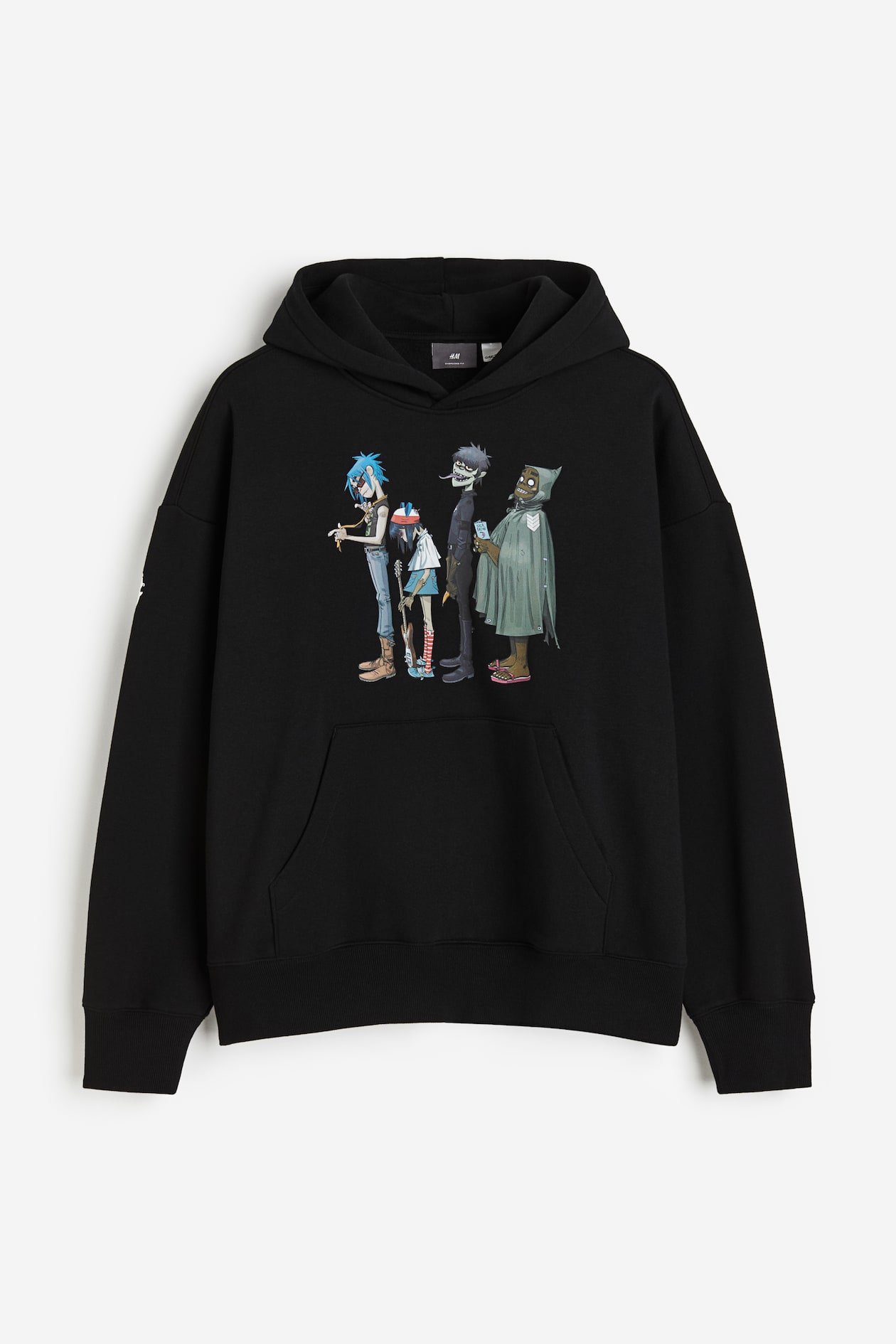 Oversized Fit Printed Hoodie Black/Gorillaz Men H&M PH
