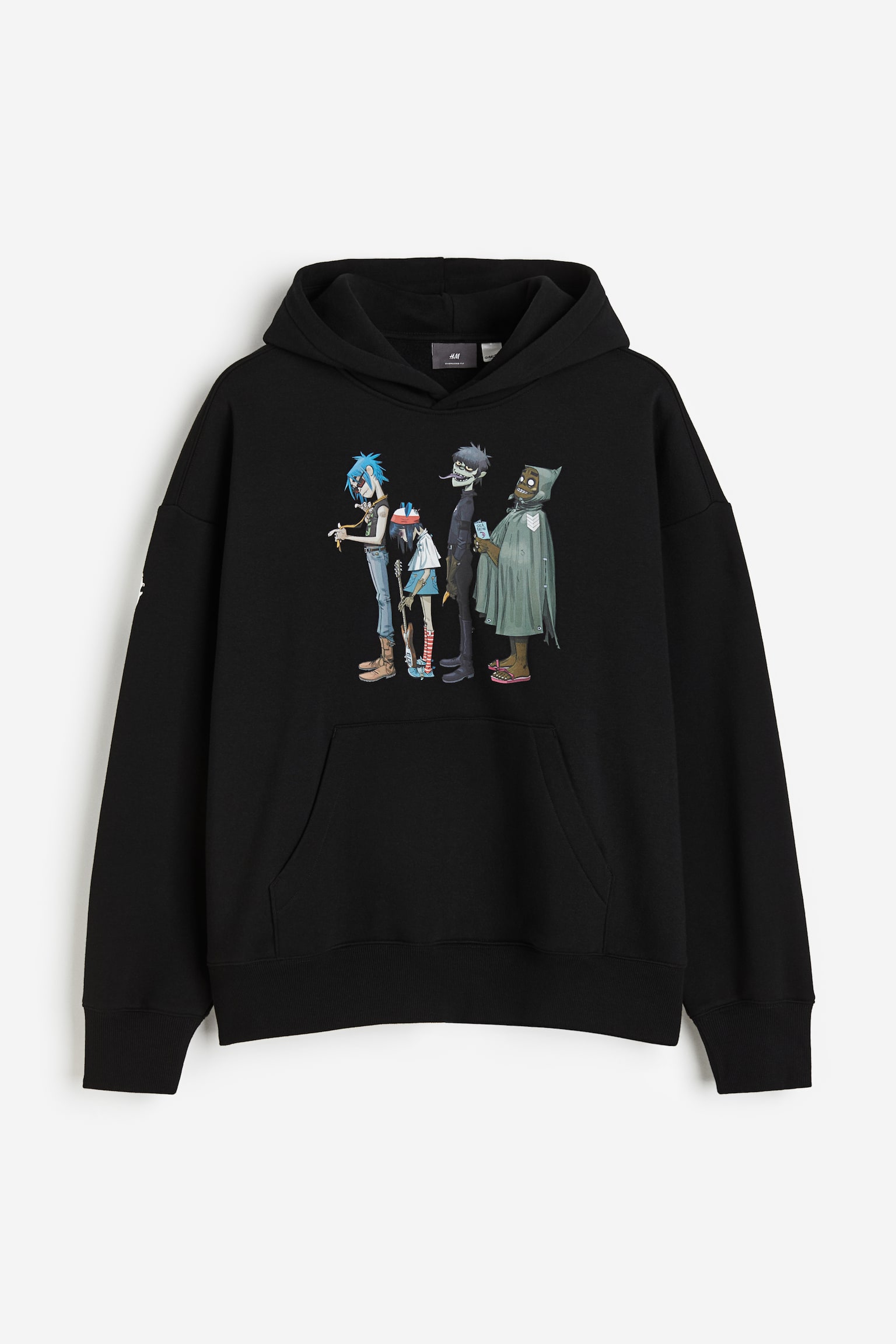 Oversized Fit Print Hoodie - Black/Gorillaz/Light grey marle/Kodak/Blue/Metallica/Black/Nirvana/White/Surreal To Real - 1