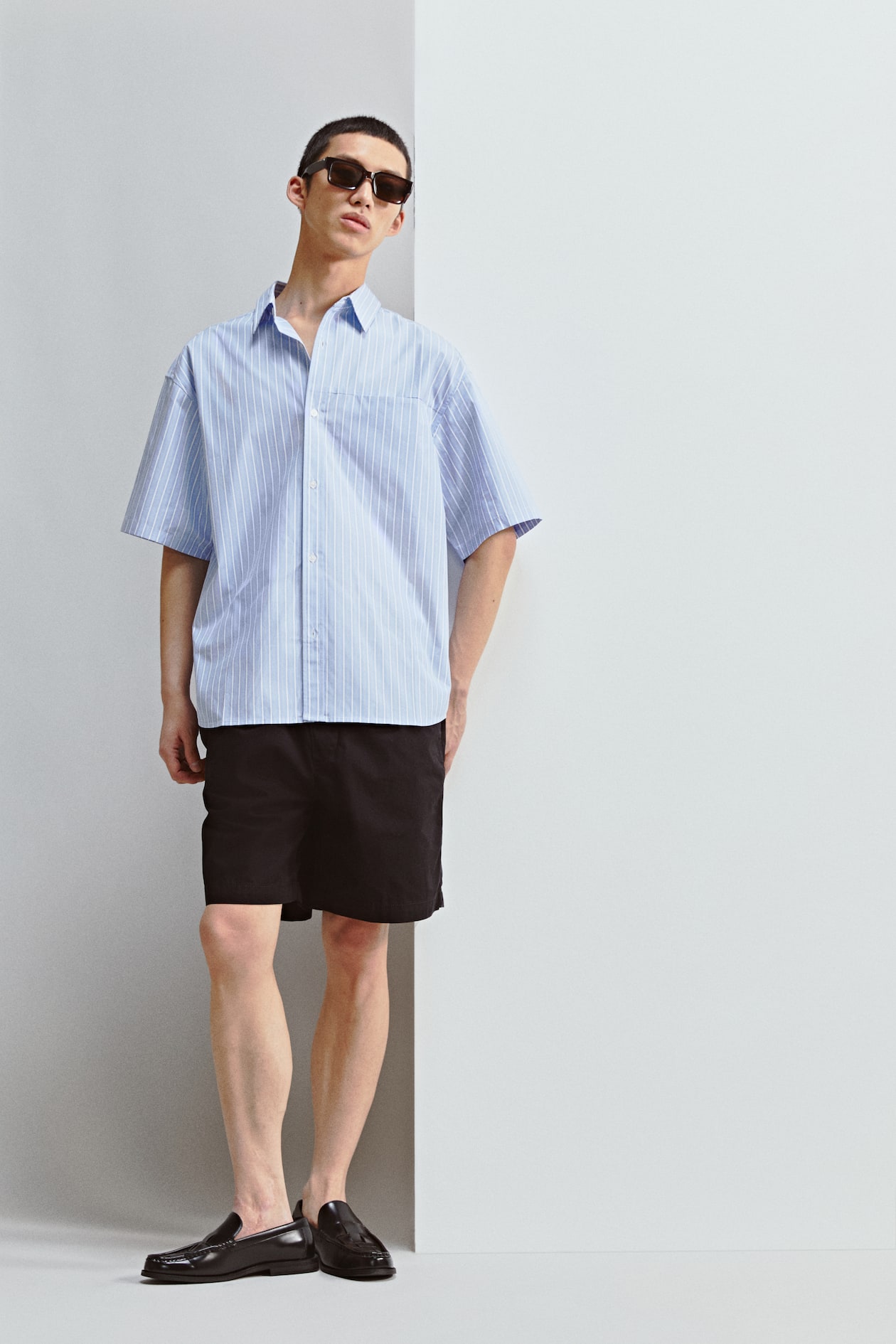 Garons Homme Blue Comme Des Garcons Men's Shirt Rex Short