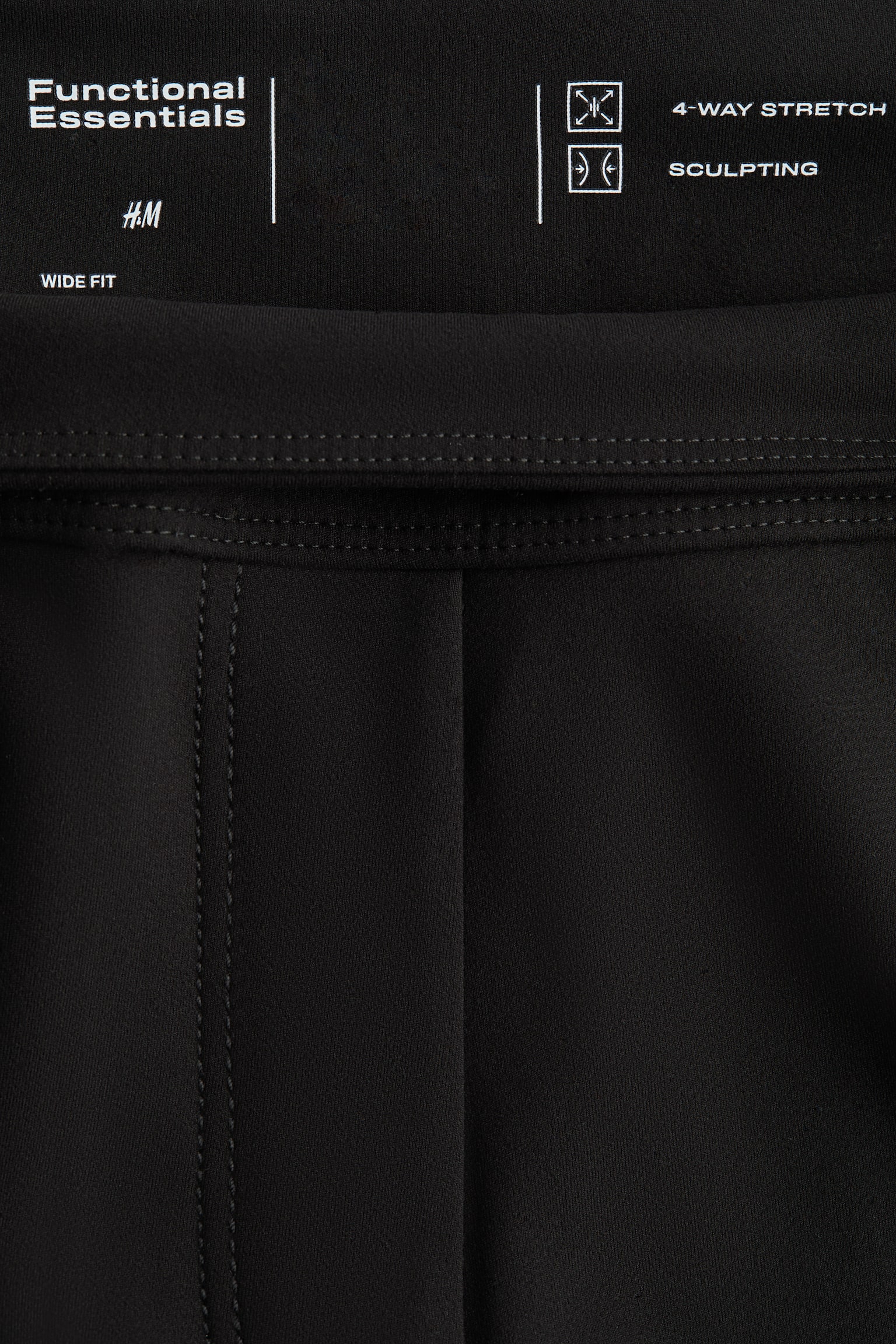 Four-way Stretch Wide trousers - Black/Grey