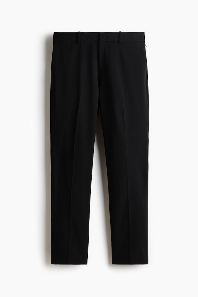 Wrinkle-resistant Slim Fit Tailored trousers - Black/Navy blue - 1