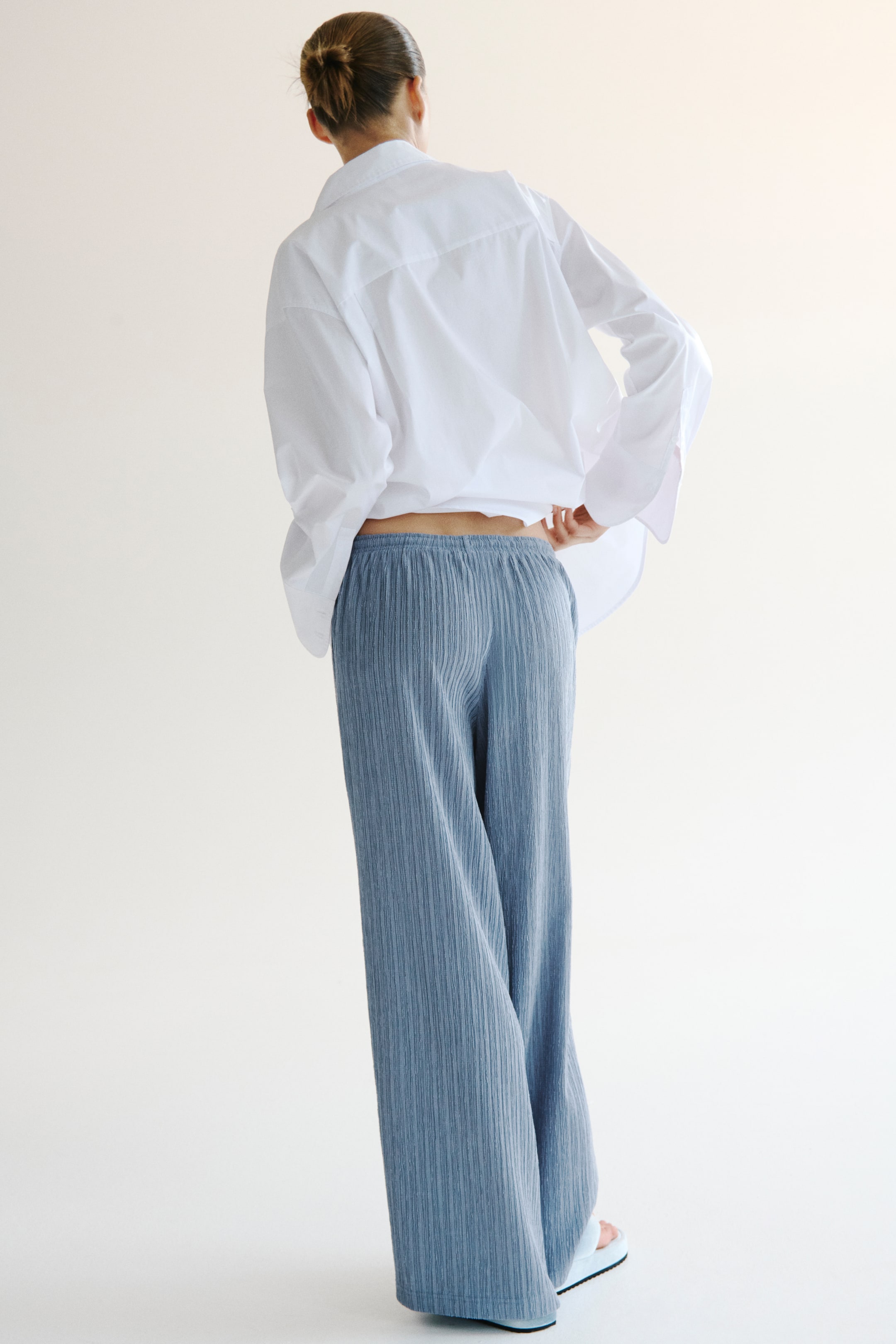 Crinkled Drawstring Pants