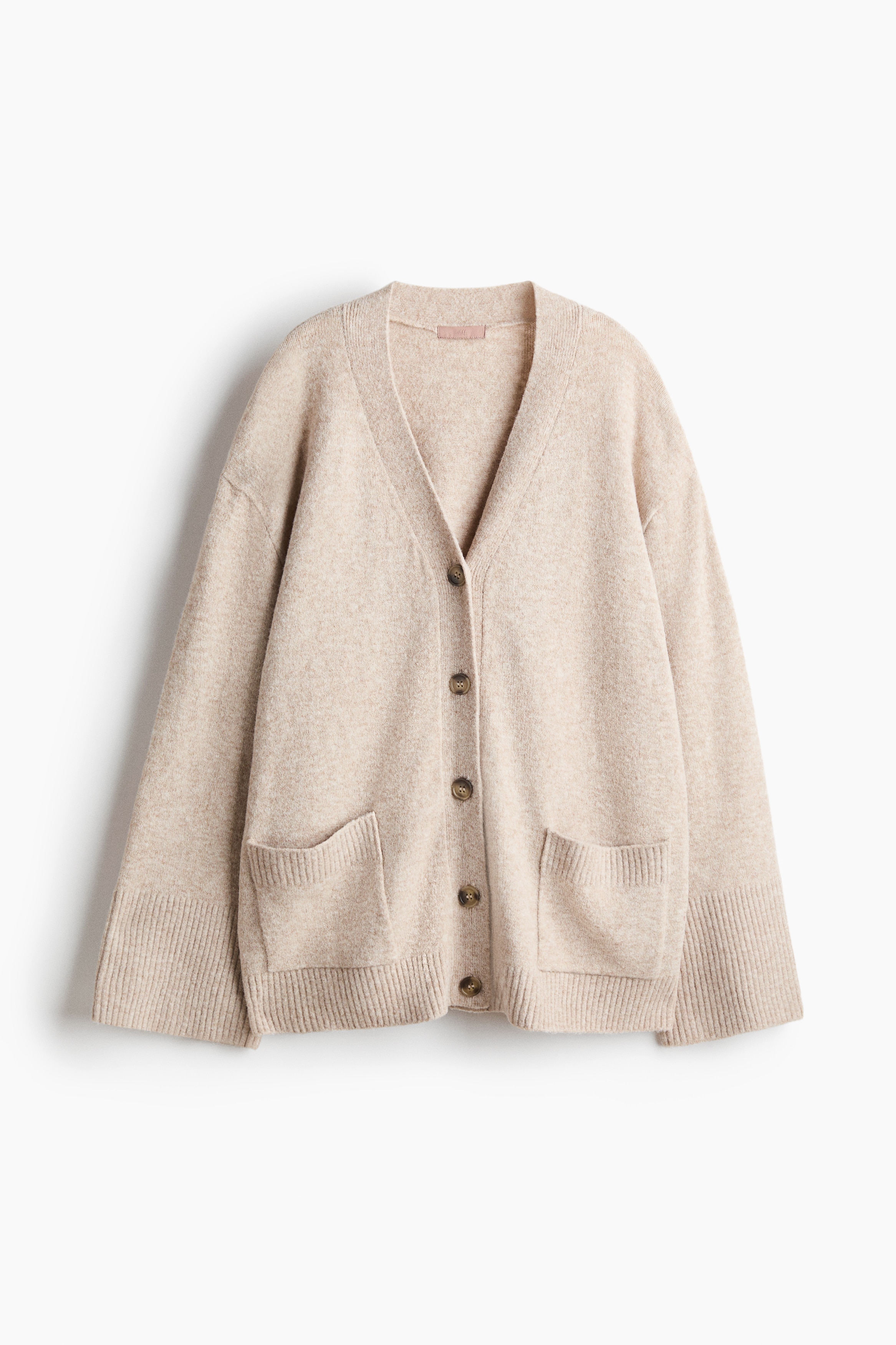 Loose-fit cardigan - Light dusty beige
